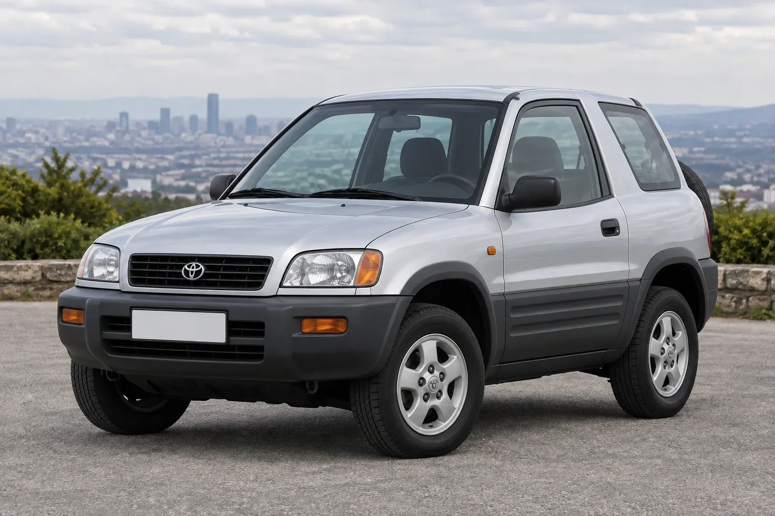 Toyota RAV4 1 — сгенерированная иллюстрация модели при дневном освещении