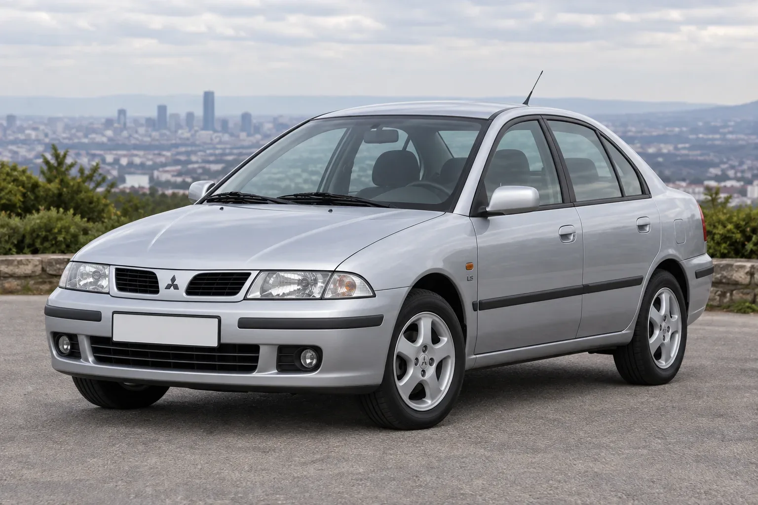 Mitsubishi Carisma — сгенерированная иллюстрация модели при дневном освещении