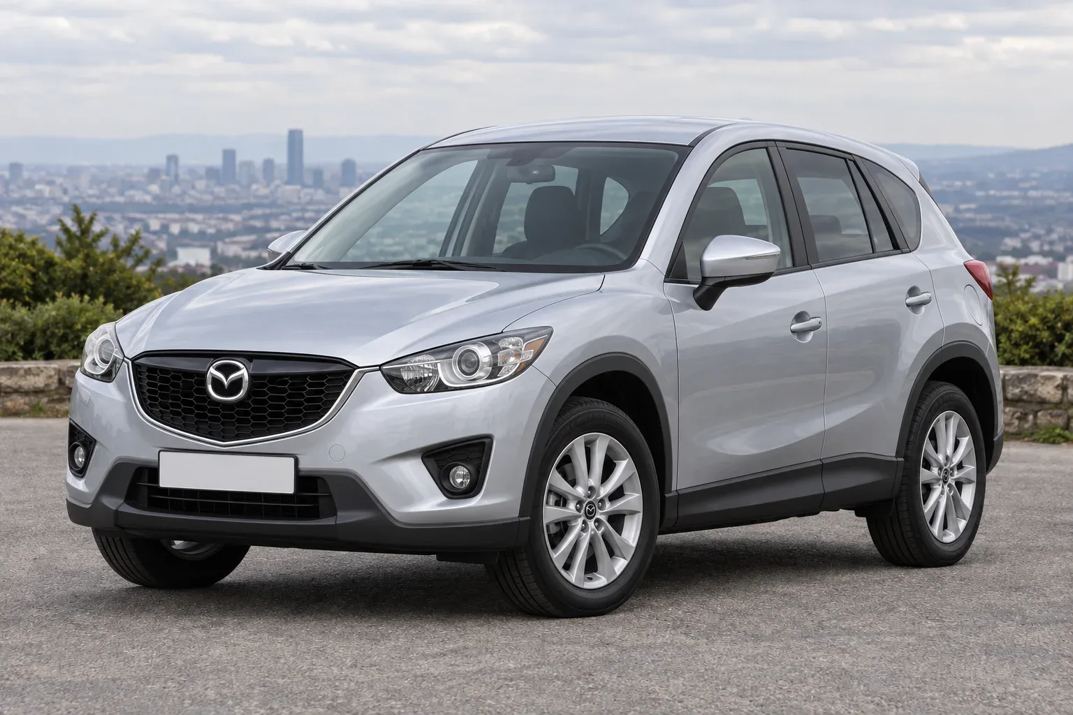 Mazda CX-5 — сгенерированная иллюстрация модели при дневном освещении
