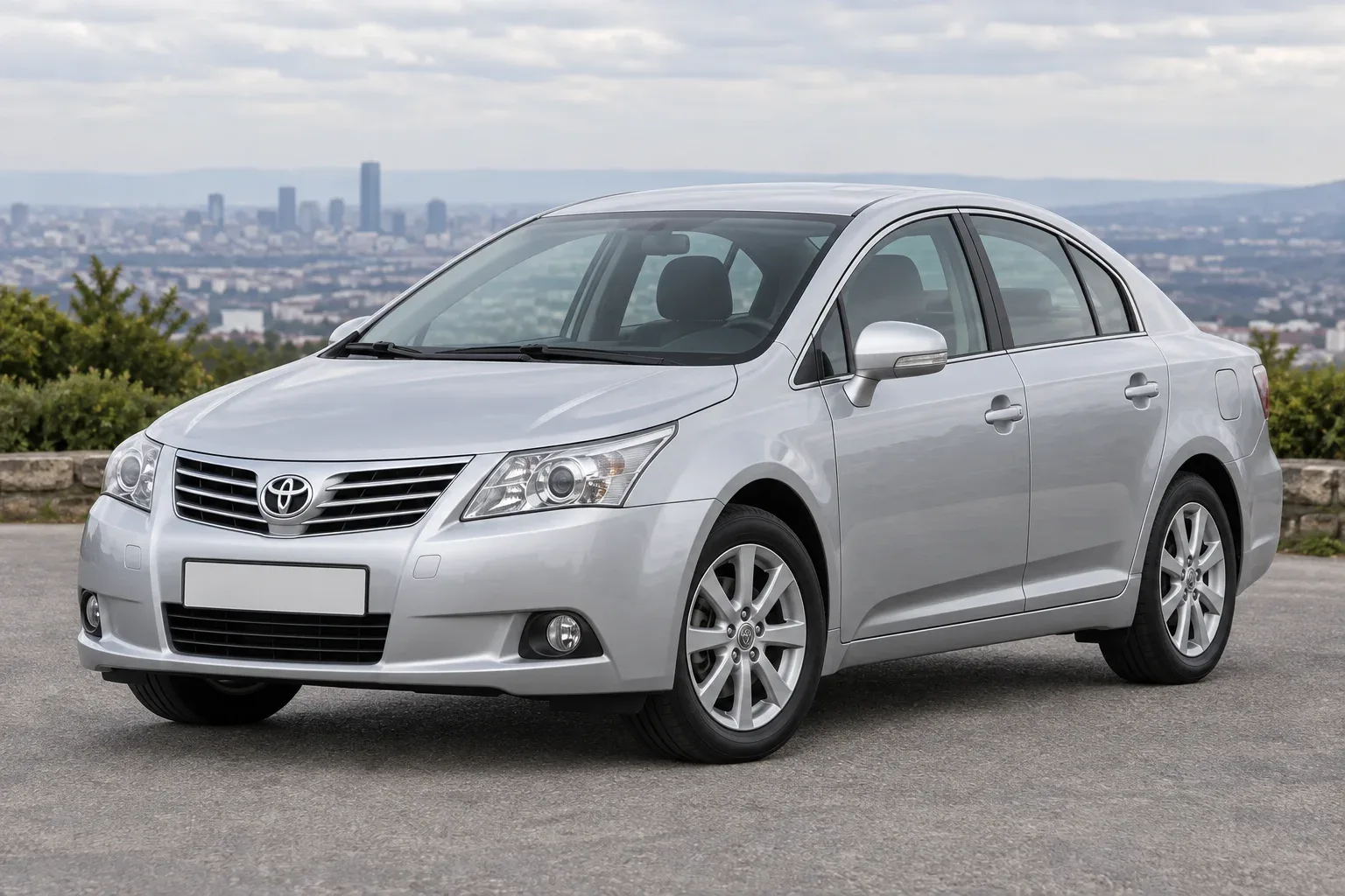 Toyota Avensis 3 / T270 — сгенерированная иллюстрация модели при дневном освещении
