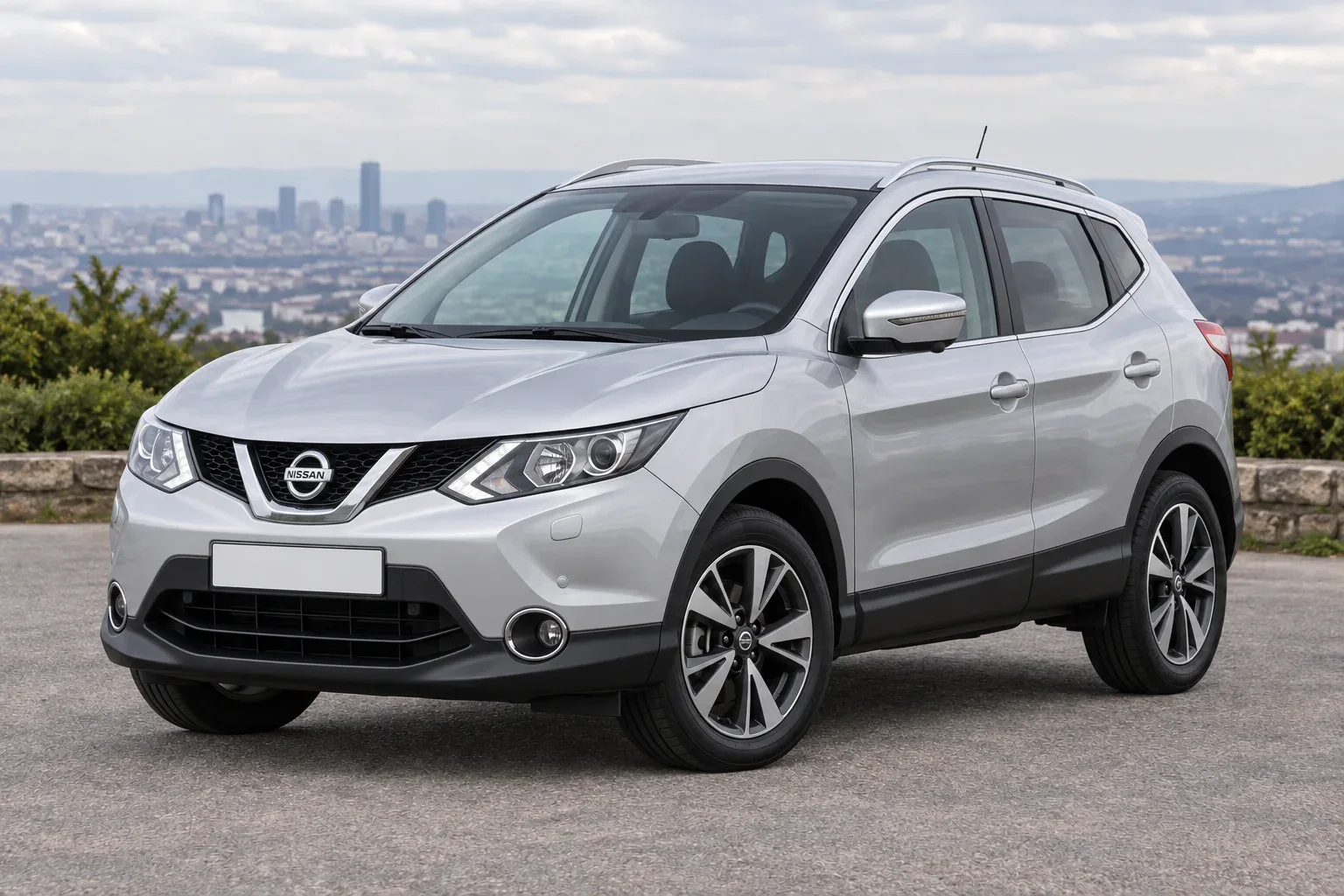 Nissan Qashqai 2 / J11 — сгенерированная иллюстрация модели при дневном освещении