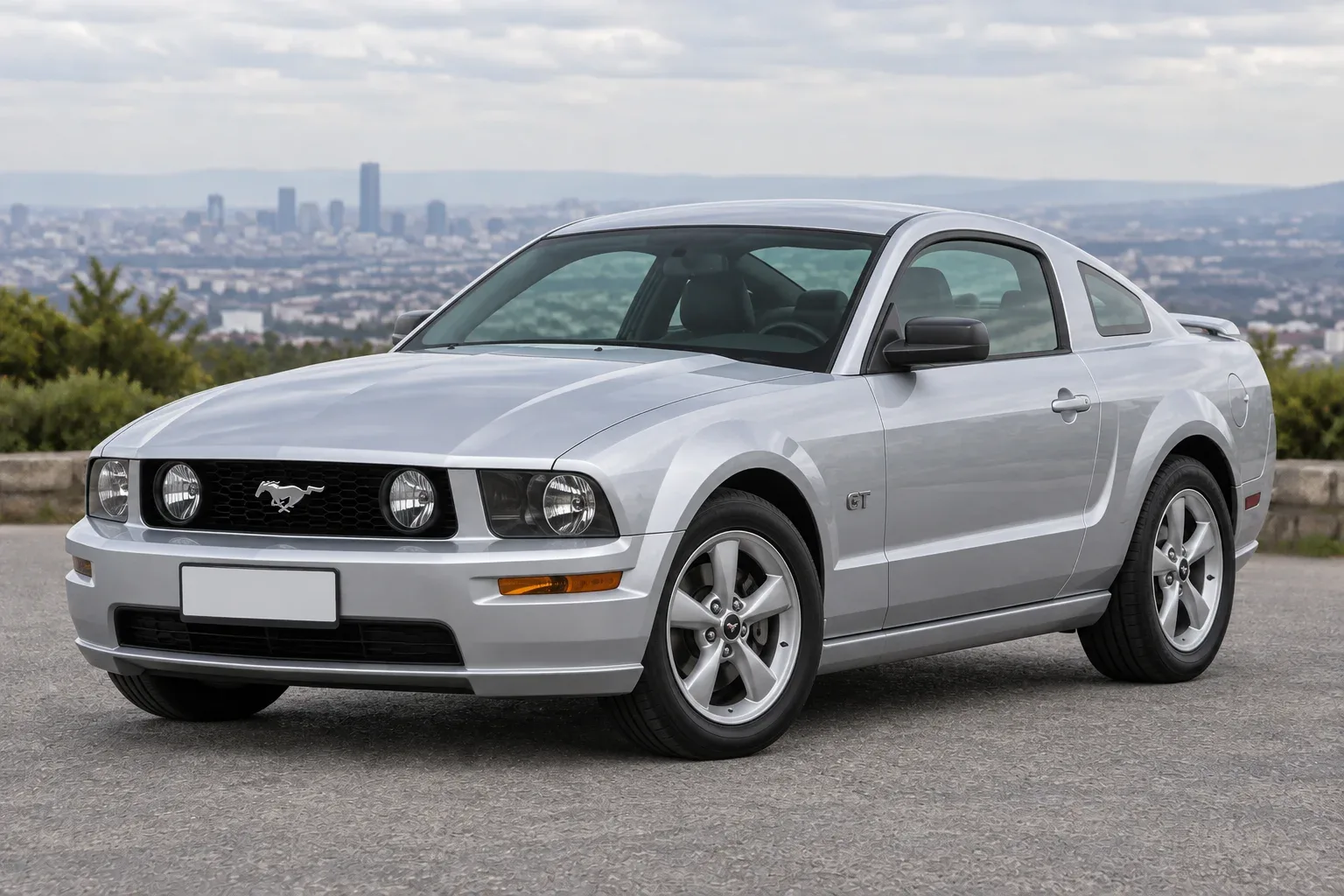 Ford Mustang 5 — сгенерированная иллюстрация модели при дневном освещении