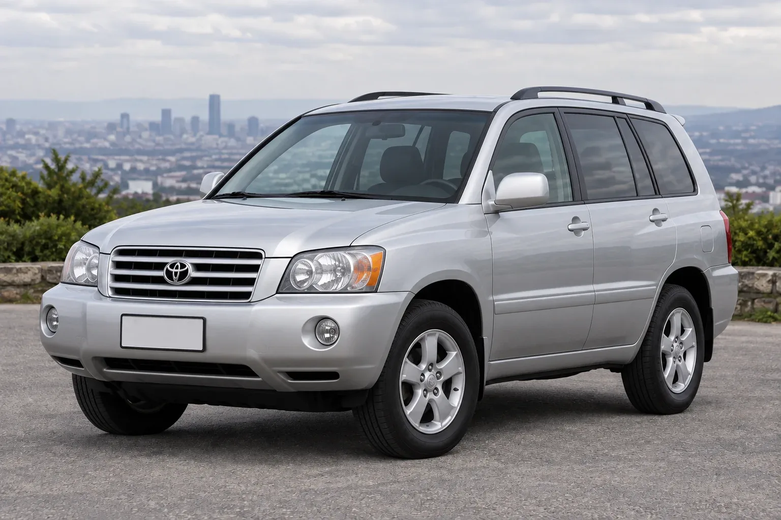 Toyota Highlander 1 / XU20 — сгенерированная иллюстрация модели при дневном освещении