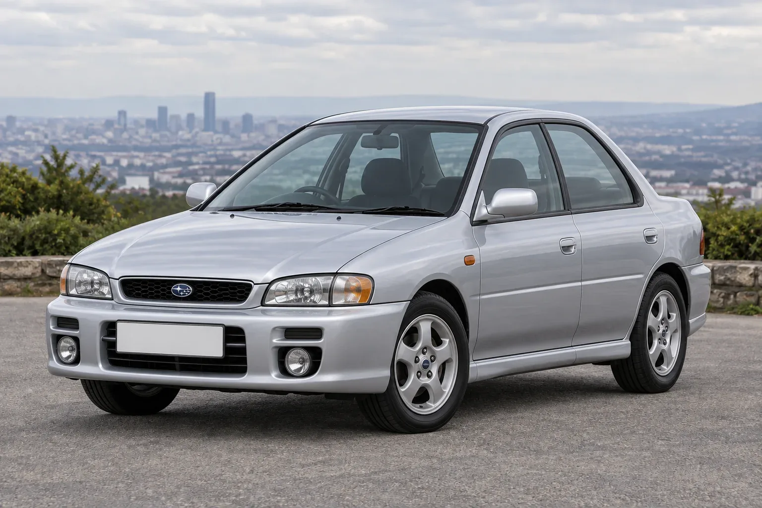 Subaru Impreza 1 — сгенерированная иллюстрация модели при дневном освещении