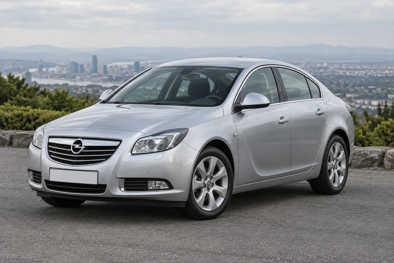 Opel Insignia — сгенерированная иллюстрация модели при дневном освещении