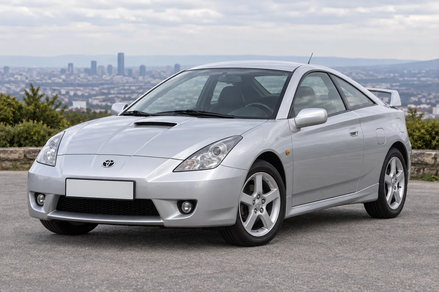 Toyota Celica 7 / T230 — сгенерированная иллюстрация модели при дневном освещении