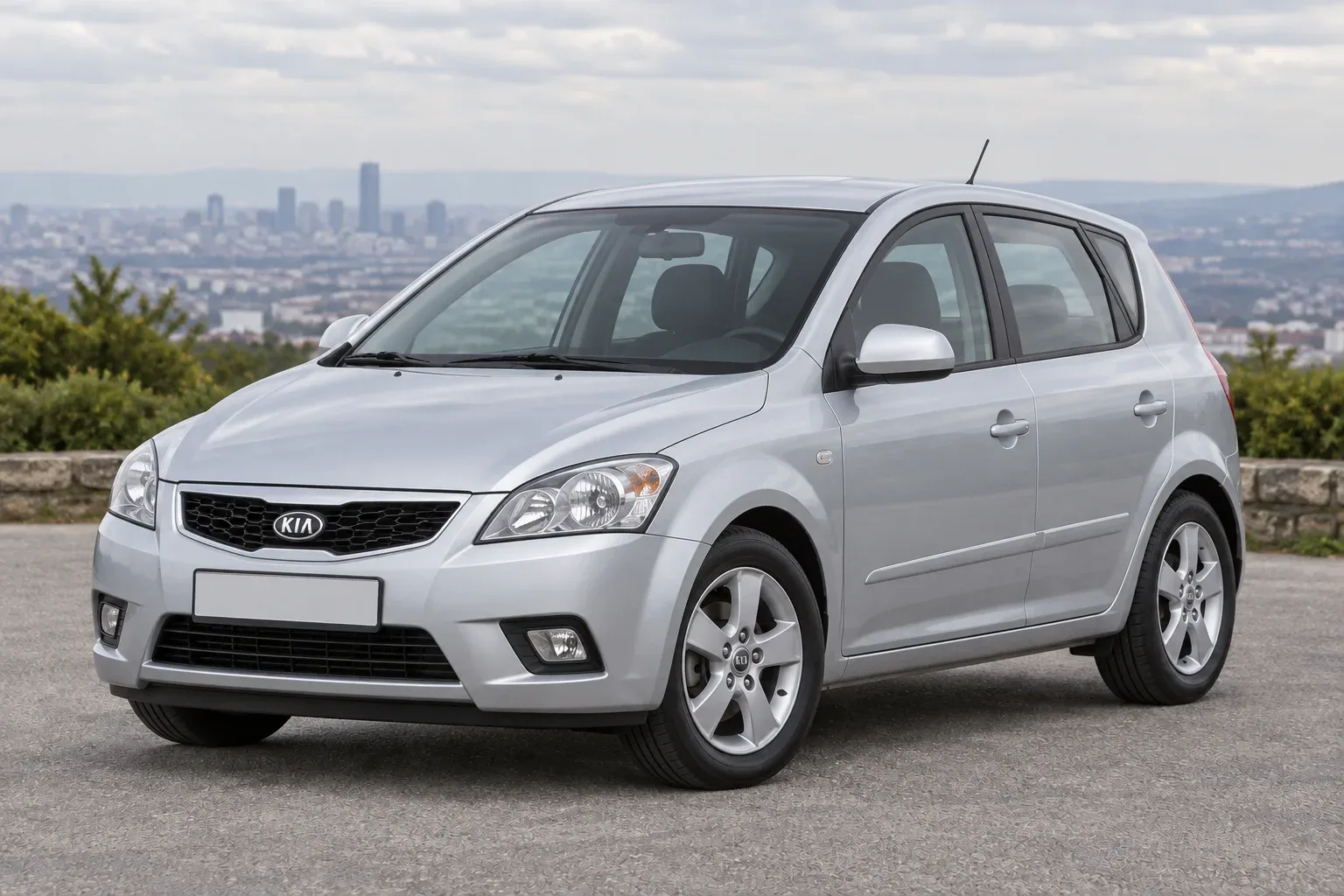 Kia Ceed 1 / ED — сгенерированная иллюстрация модели при дневном освещении