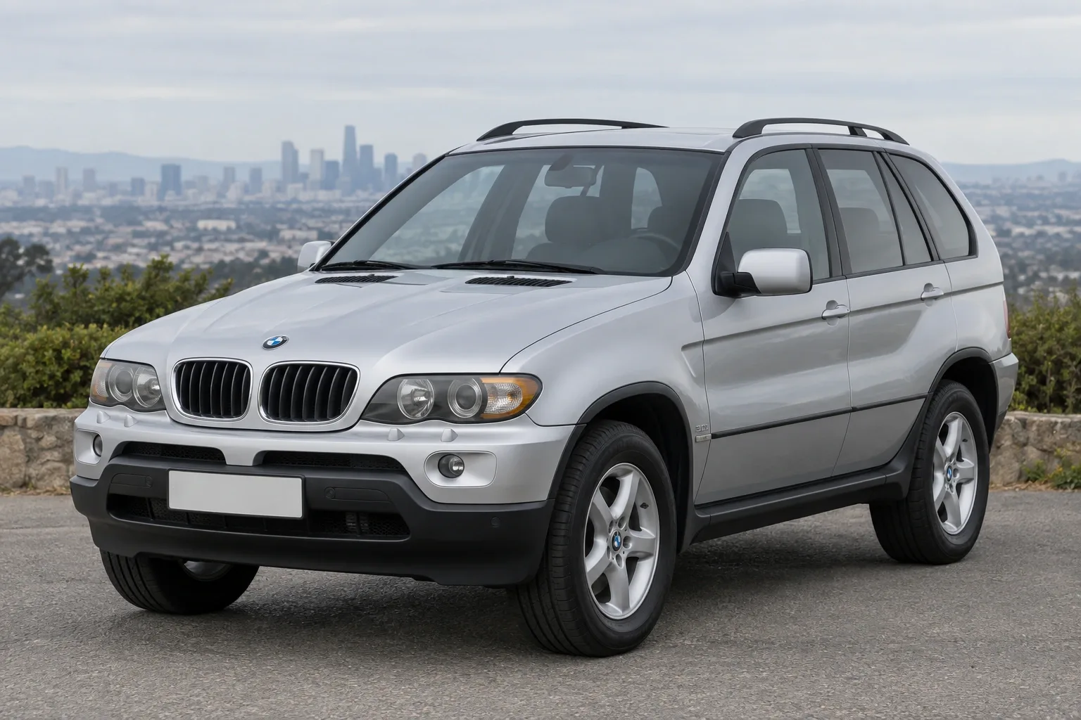 BMW X5 E53 — сгенерированная иллюстрация модели при дневном освещении