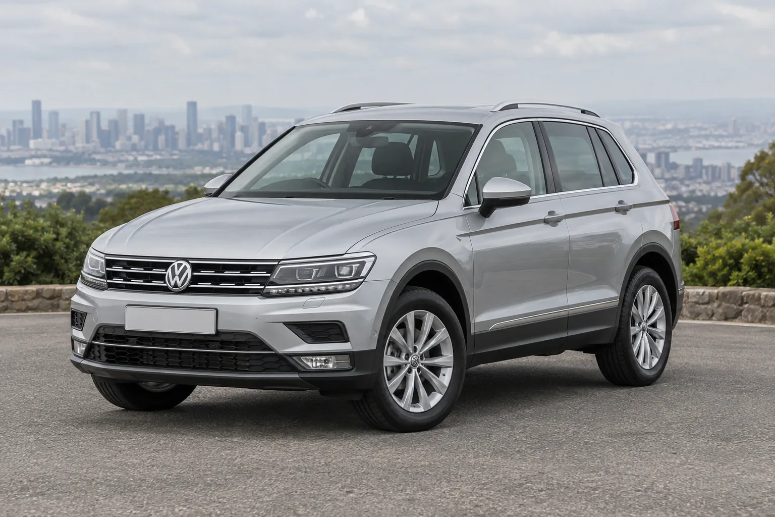 Volkswagen Tiguan 2 — сгенерированная иллюстрация модели при дневном освещении