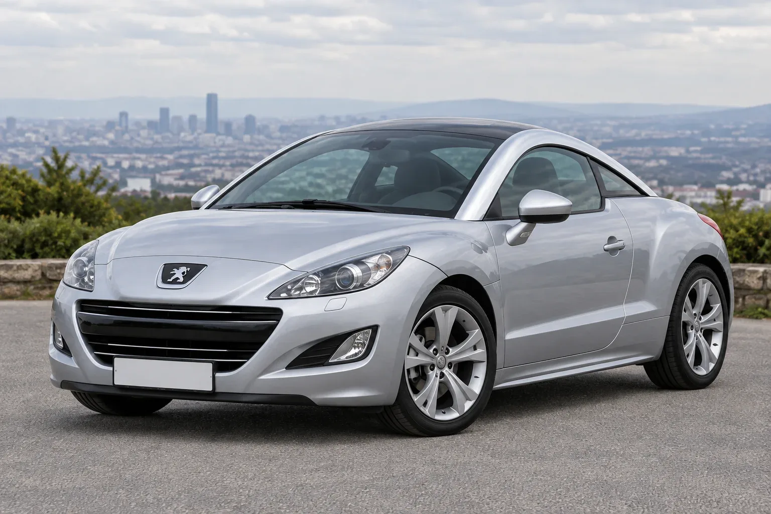 Peugeot RCZ — сгенерированная иллюстрация модели при дневном освещении