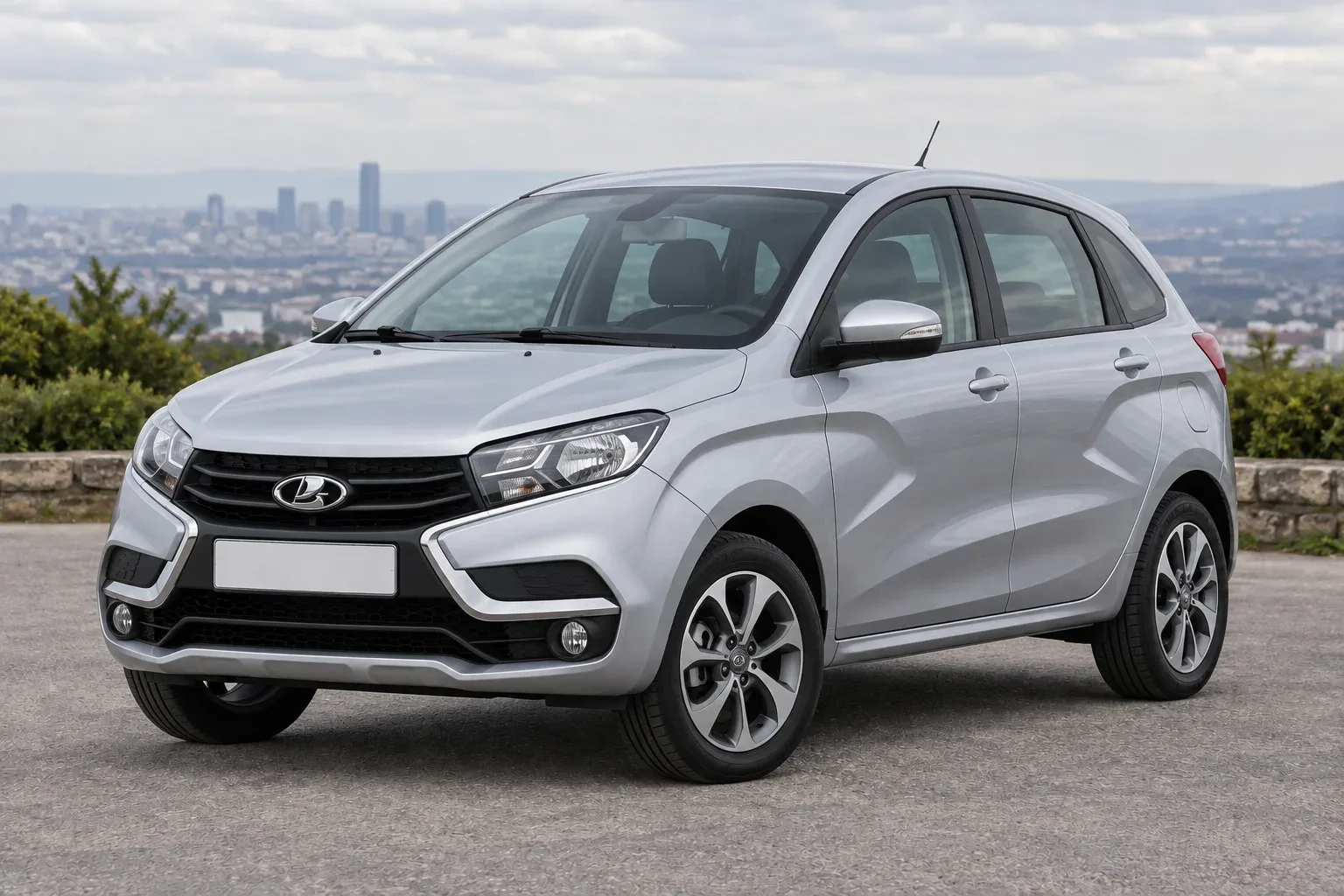 Lada XRAY — сгенерированная иллюстрация модели при дневном освещении