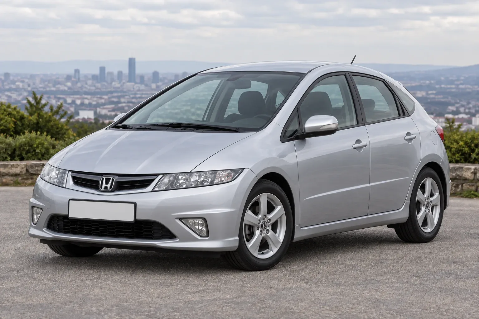 Honda Civic 8 — сгенерированная иллюстрация модели при дневном освещении