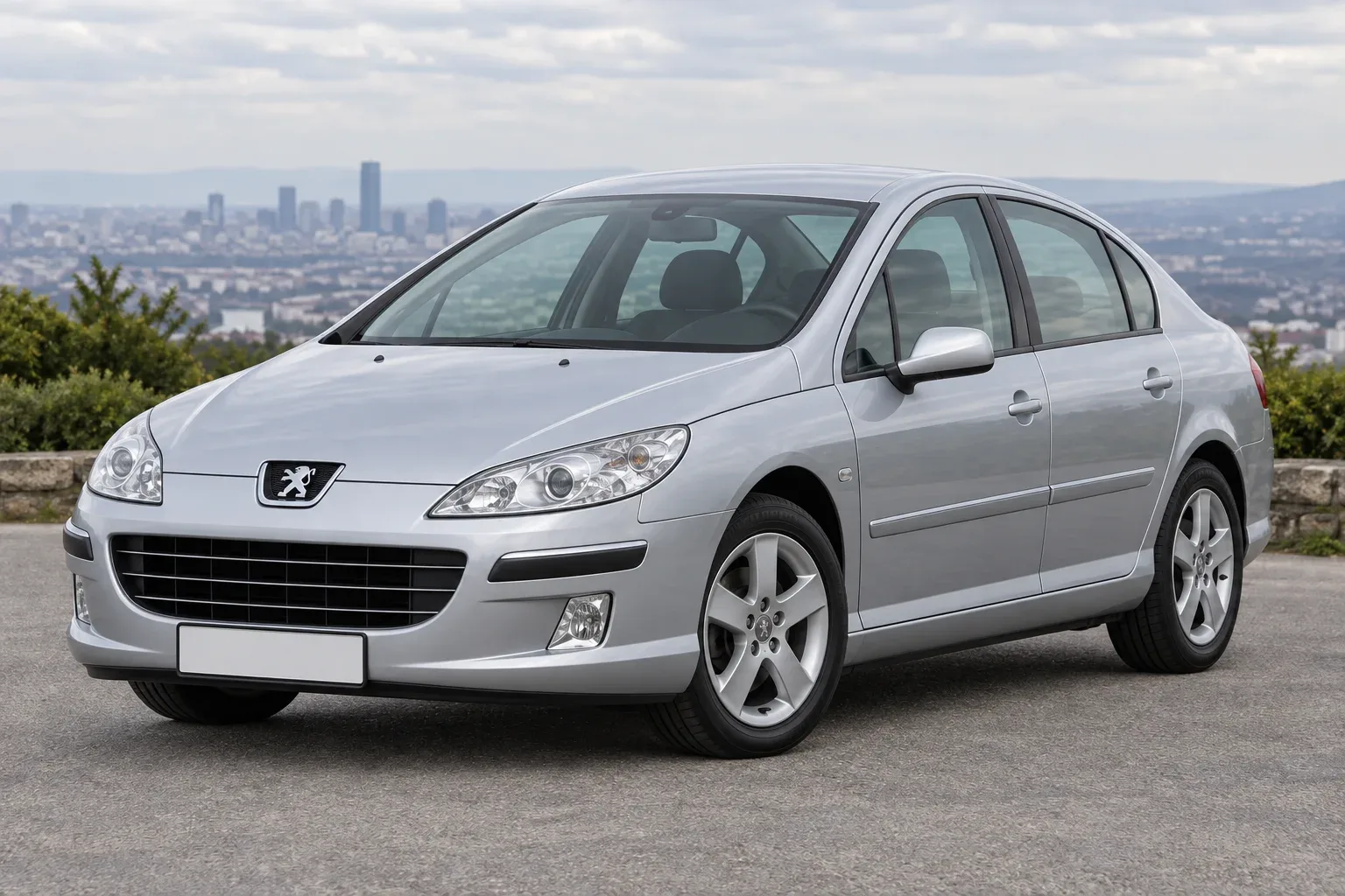 Peugeot 407 — сгенерированная иллюстрация модели при дневном освещении