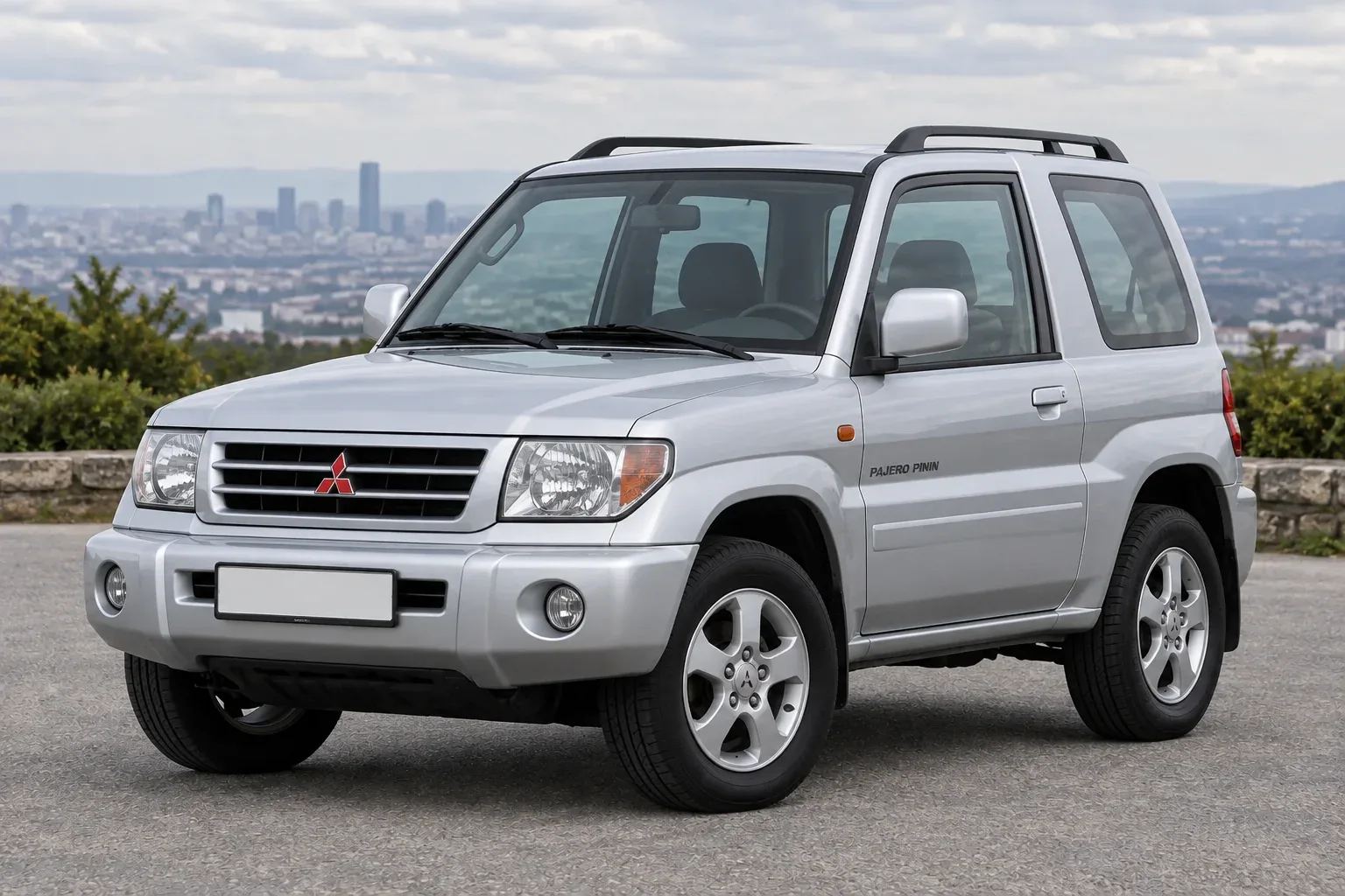 Mitsubishi Pajero Pinin — сгенерированная иллюстрация модели при дневном освещении