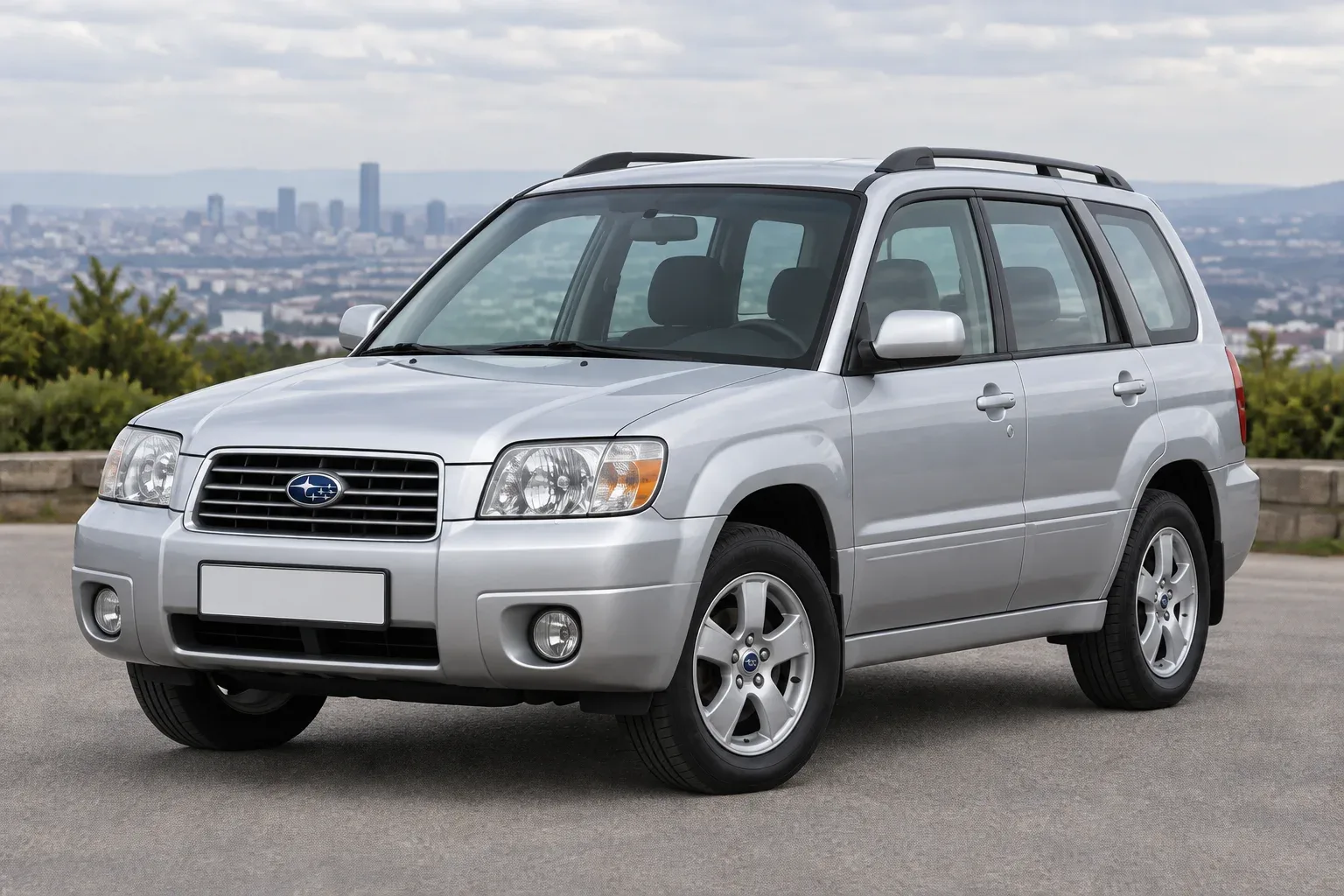 Subaru Forester 2 / SG — сгенерированная иллюстрация модели при дневном освещении