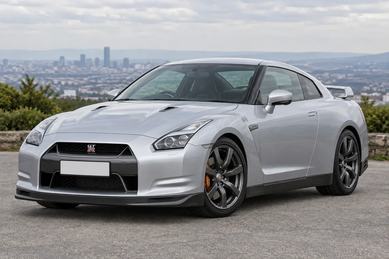 Nissan GT-R R35 — сгенерированная иллюстрация модели при дневном освещении
