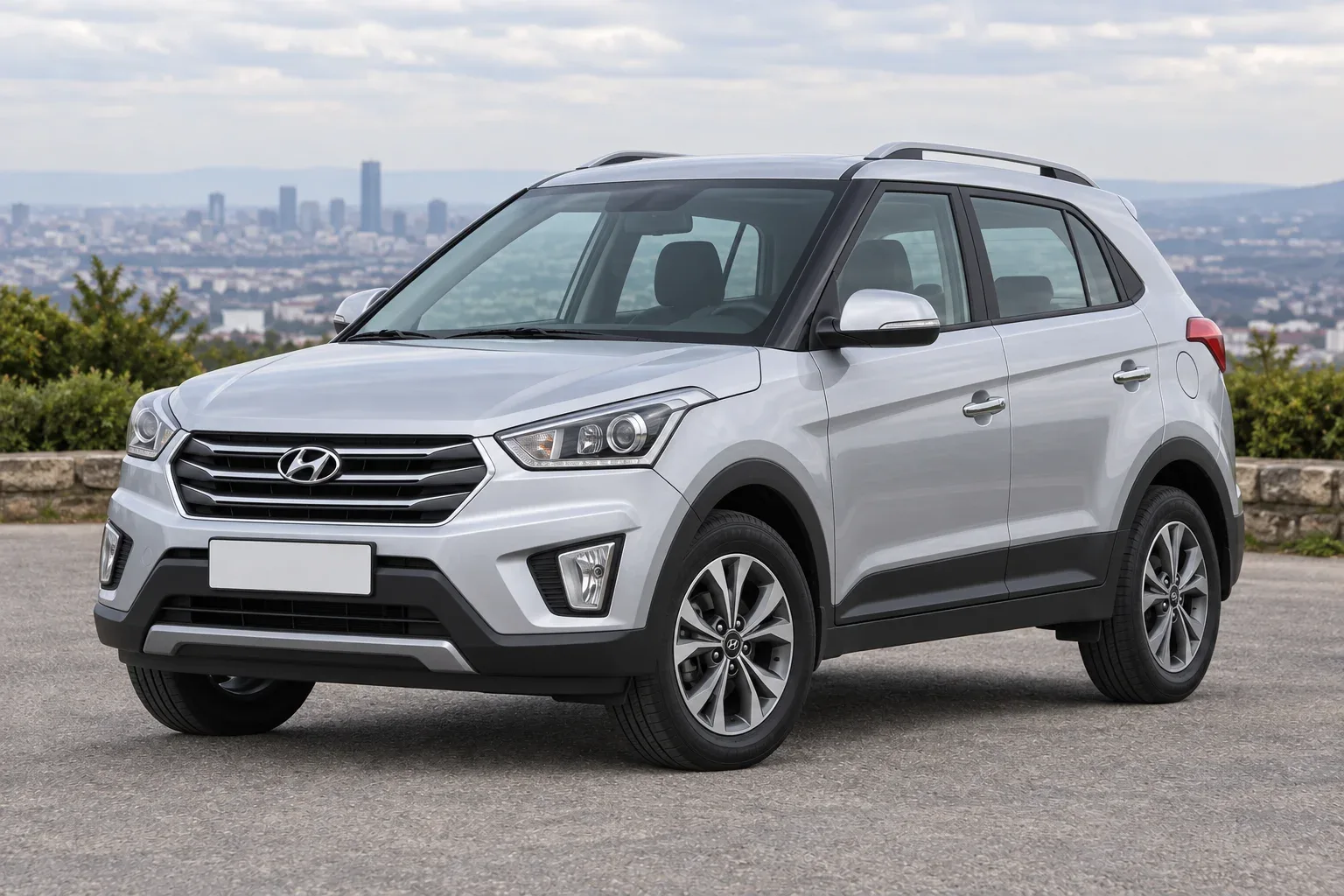 Hyundai Creta — сгенерированная иллюстрация модели при дневном освещении