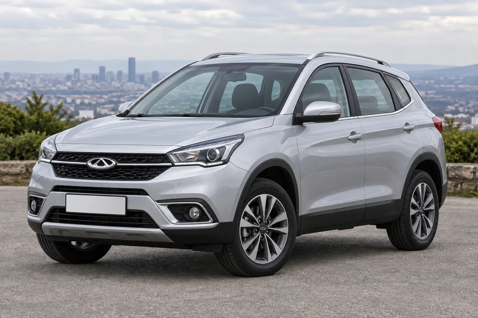 Иллюстрация модели, не фотография конкретного автомобиля в продаже Chery Tiggo 7 1 — сгенерированная иллюстрация модели при дневном освещении