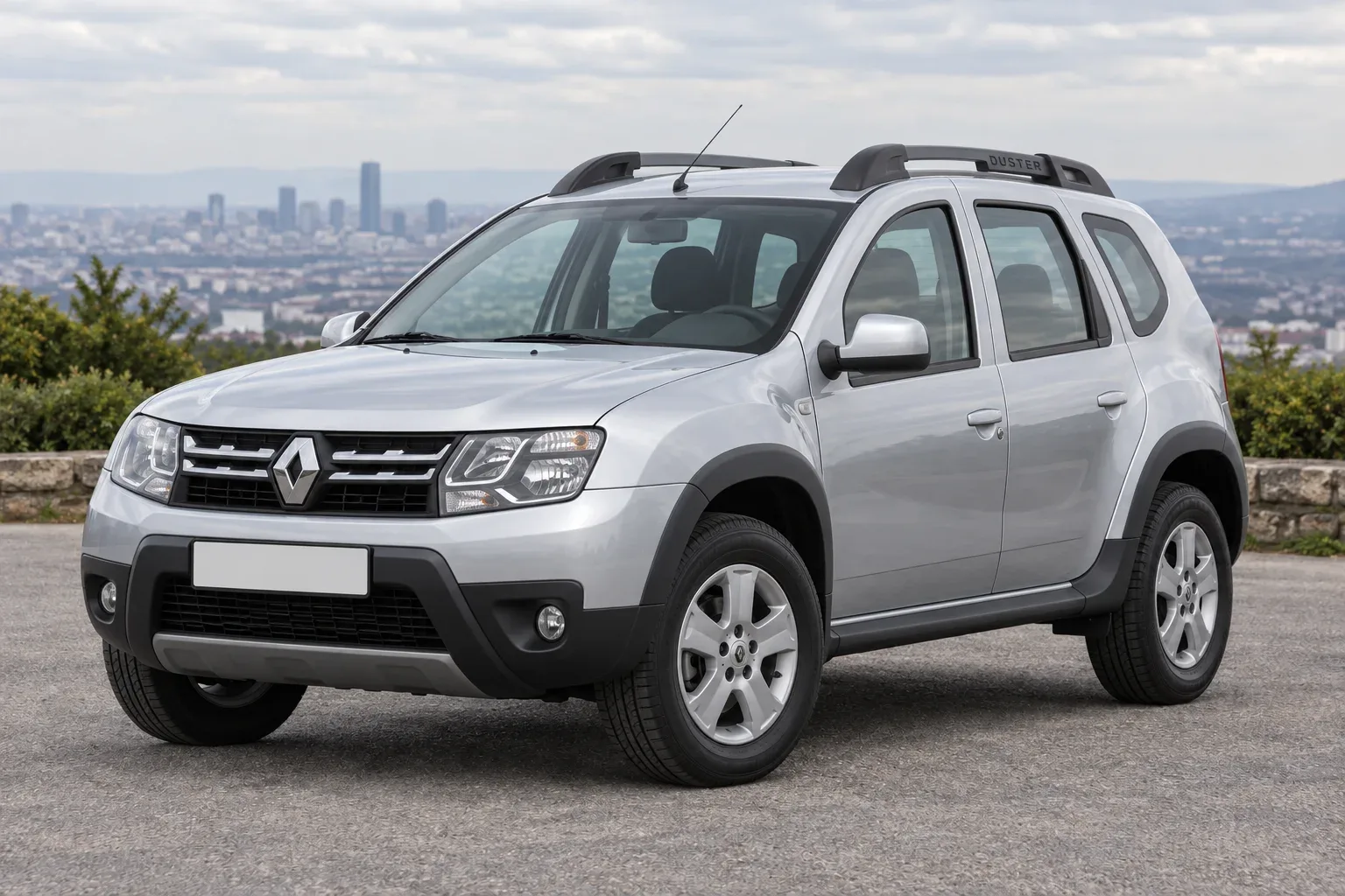 Renault Duster — сгенерированная иллюстрация модели при дневном освещении