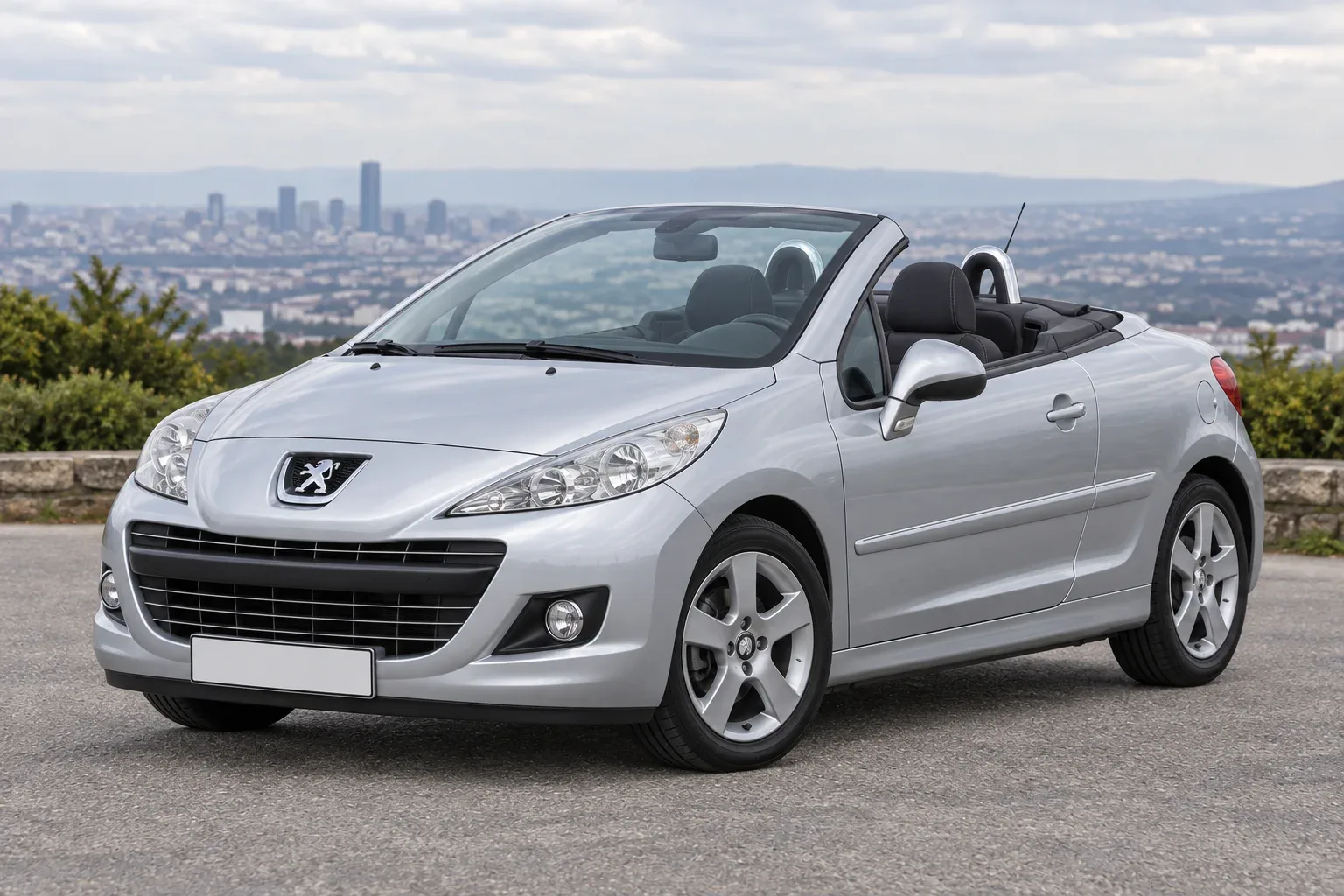 Peugeot 207 CC — сгенерированная иллюстрация модели при дневном освещении