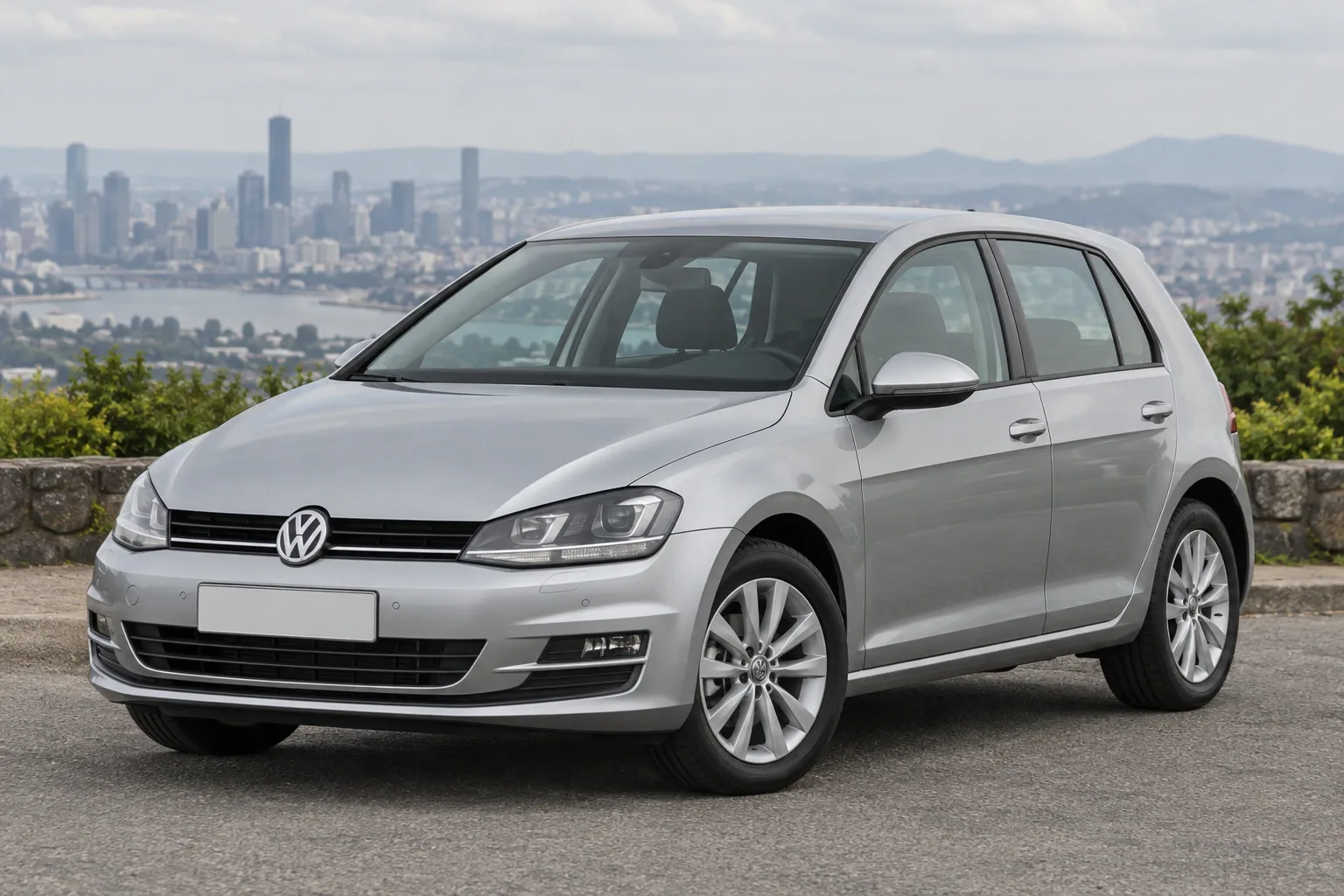 Volkswagen Golf 7 — сгенерированная иллюстрация модели при дневном освещении