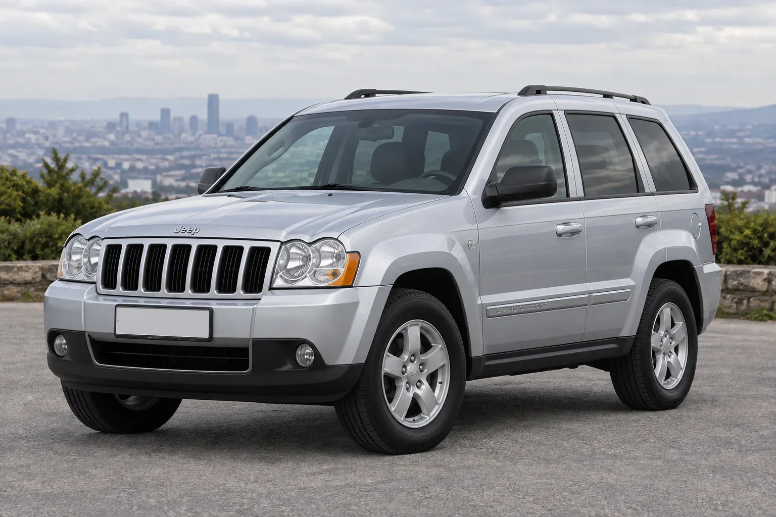 Jeep Grand Cherokee 3 / WK — сгенерированная иллюстрация модели при дневном освещении
