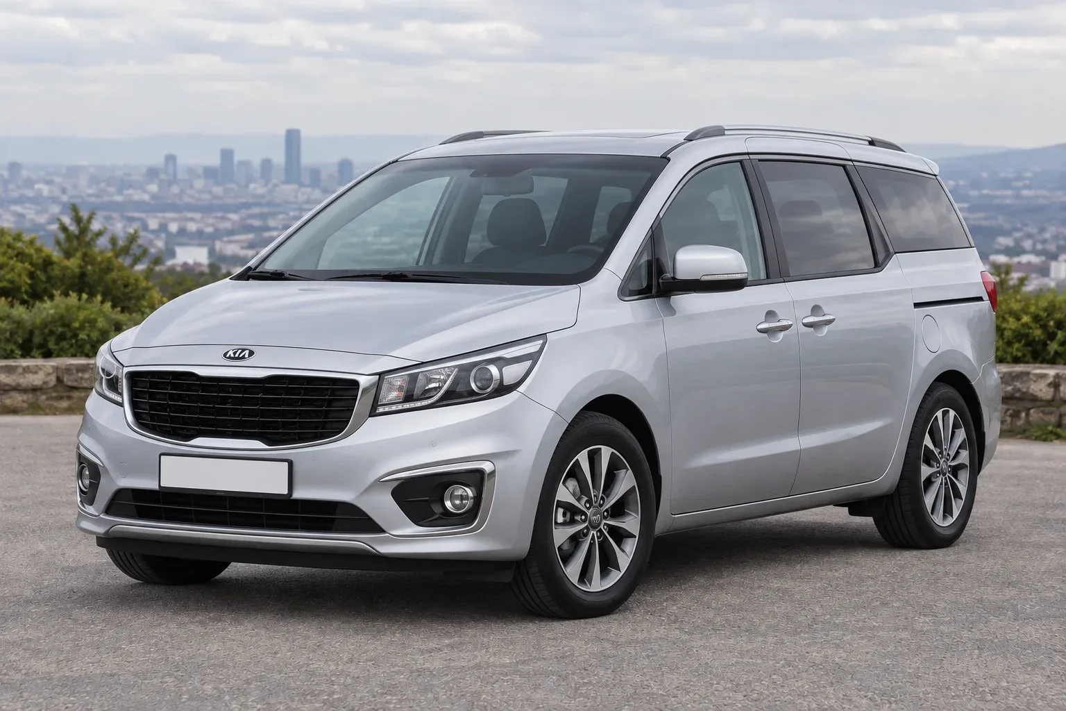 Kia Carnival 3 — сгенерированная иллюстрация модели при дневном освещении