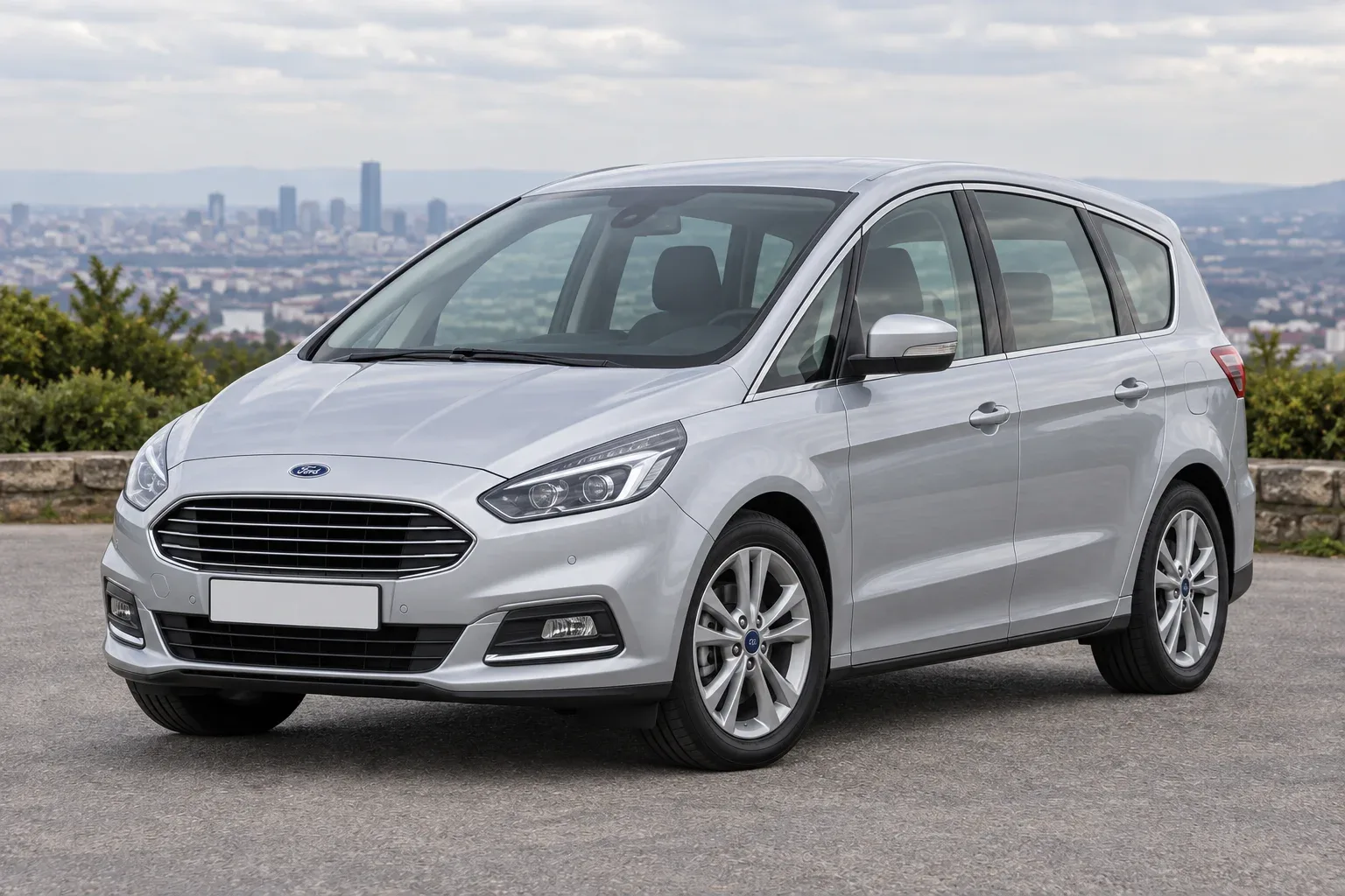Ford S-Max 2 — сгенерированная иллюстрация модели при дневном освещении