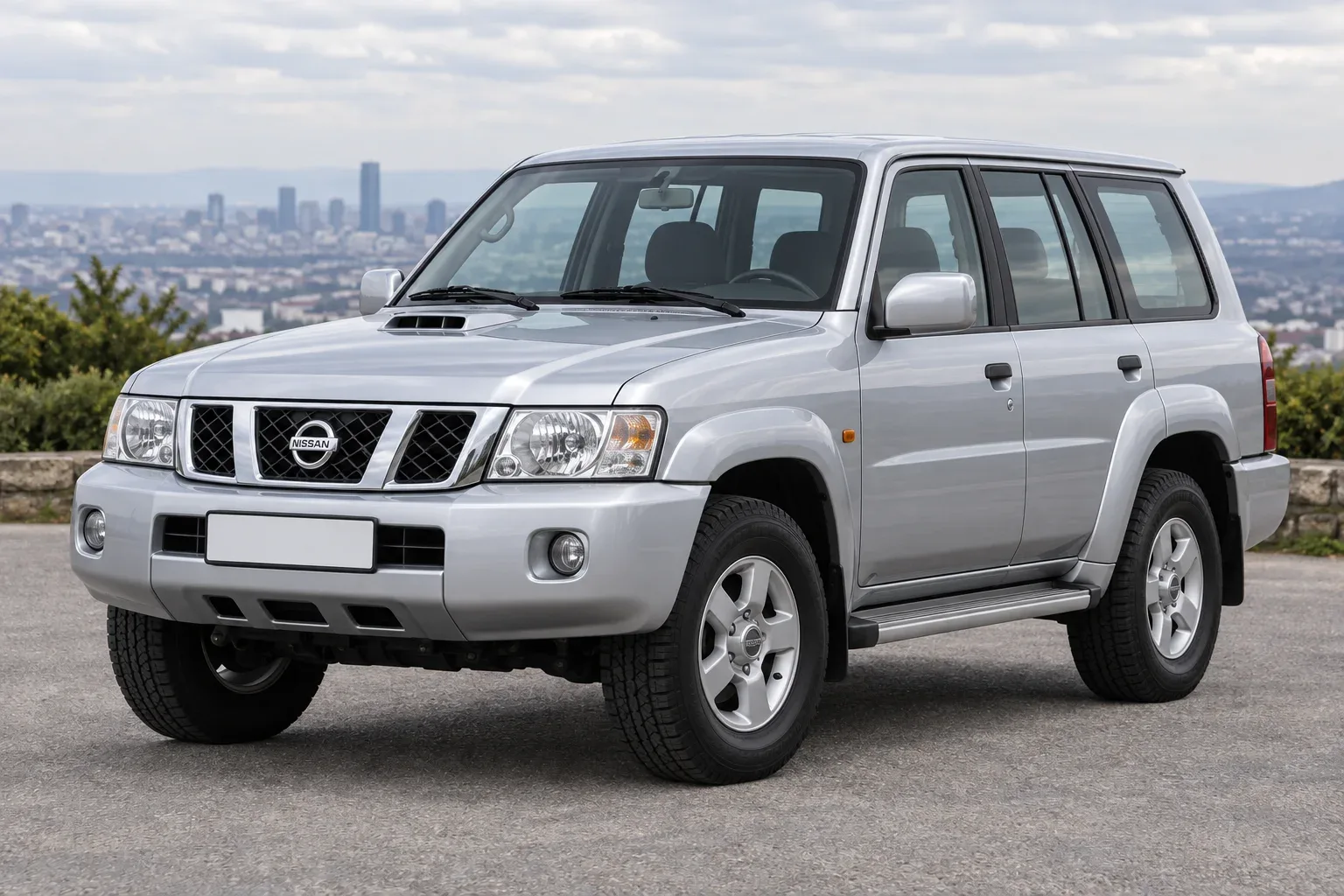 Nissan Patrol Y61 — сгенерированная иллюстрация модели при дневном освещении
