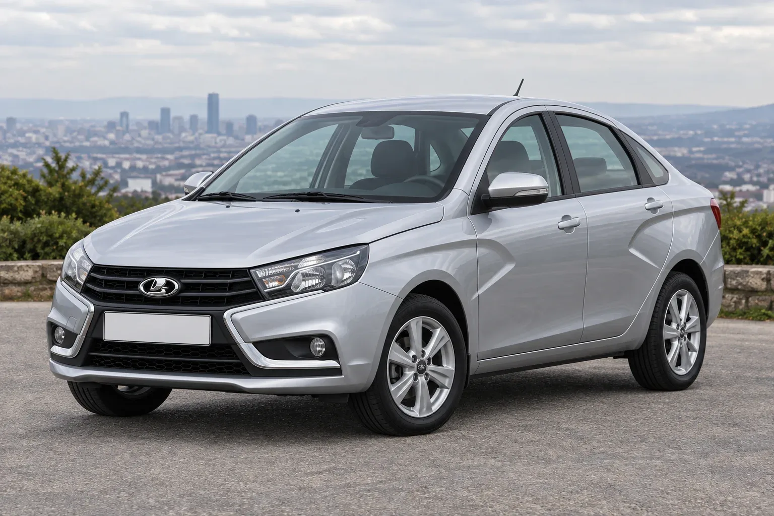 Lada Vesta GFL / GFK — сгенерированная иллюстрация модели при дневном освещении