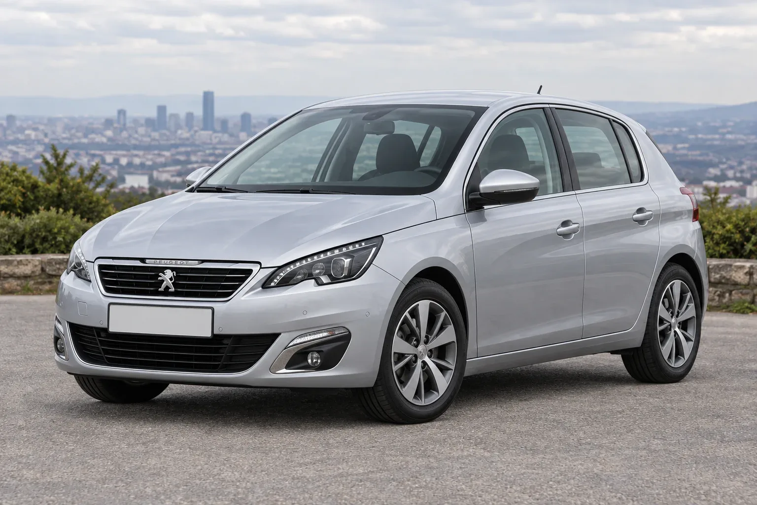 Peugeot 308 T9 — сгенерированная иллюстрация модели при дневном освещении