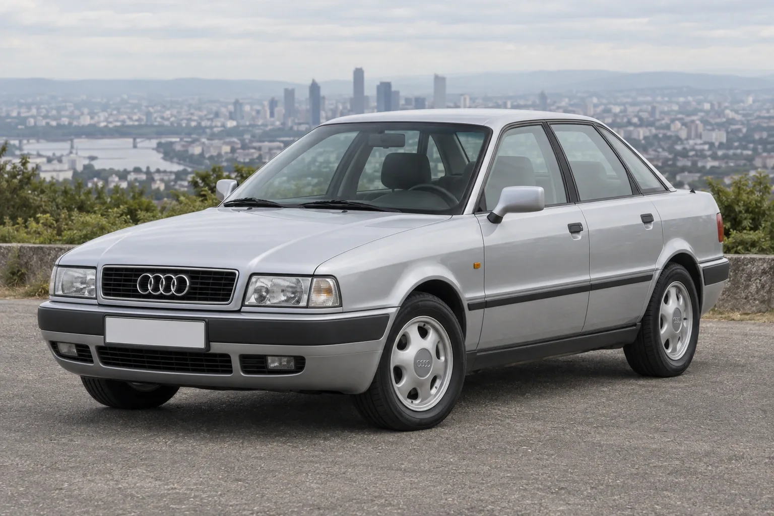 Audi 80 B4 — сгенерированная иллюстрация модели при дневном освещении