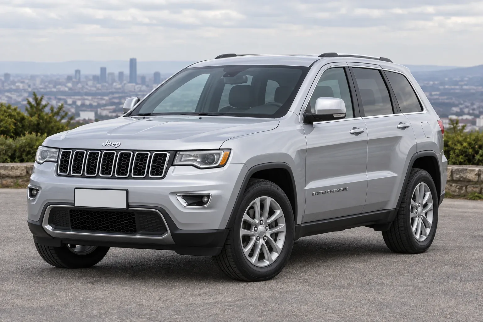 Jeep Grand Cherokee 4 / WK2 — сгенерированная иллюстрация модели при дневном освещении
