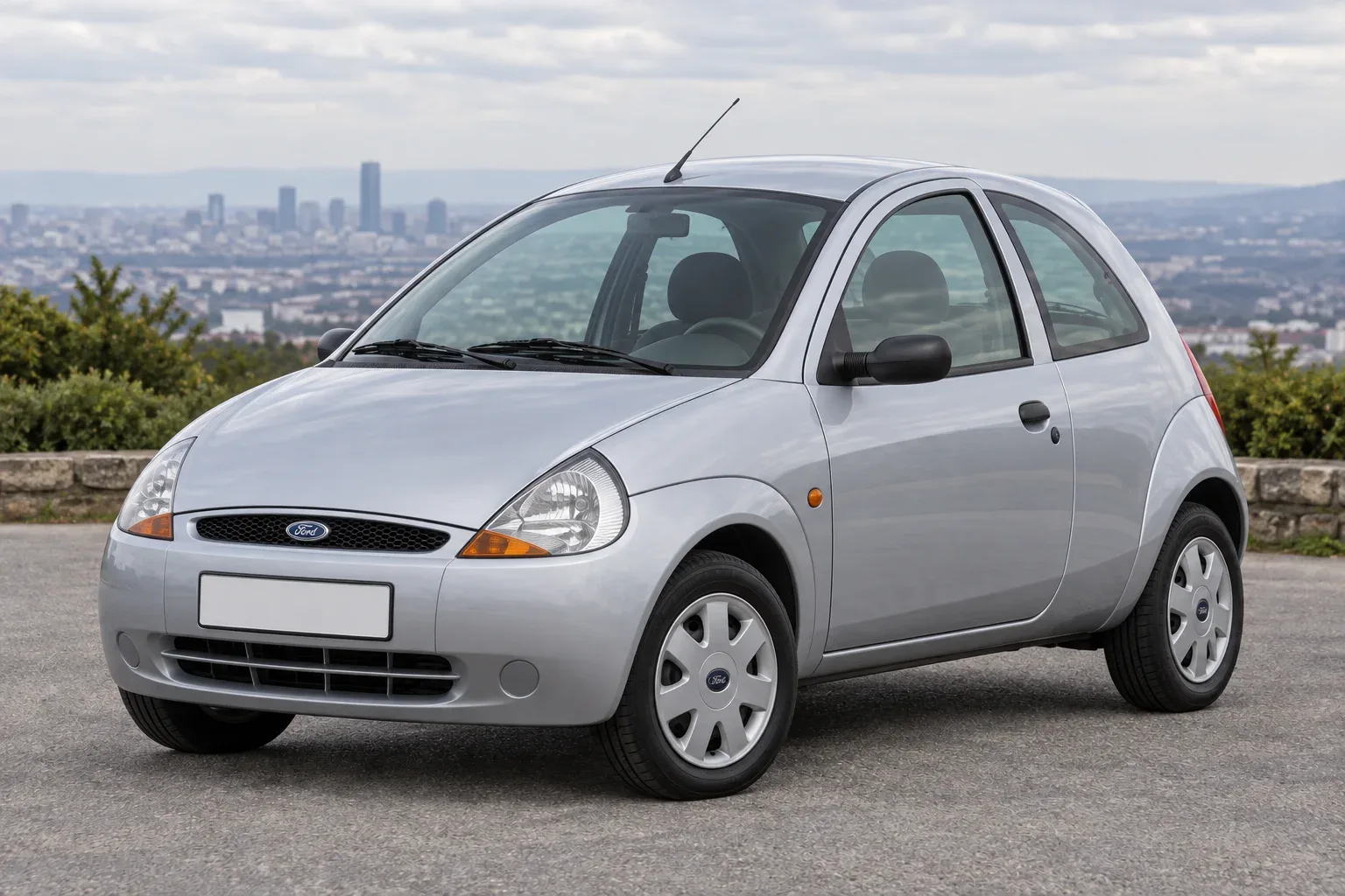 Ford Ka 1 — сгенерированная иллюстрация модели при дневном освещении