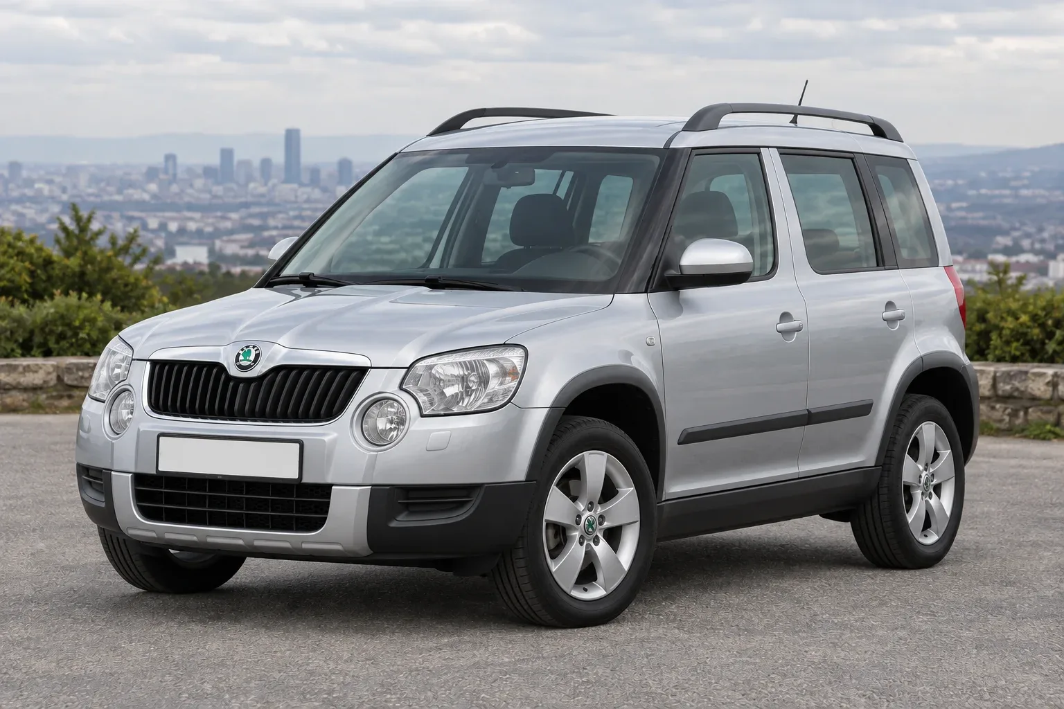 Škoda Yeti 2.0 TDI — сгенерированная иллюстрация модели при дневном освещении