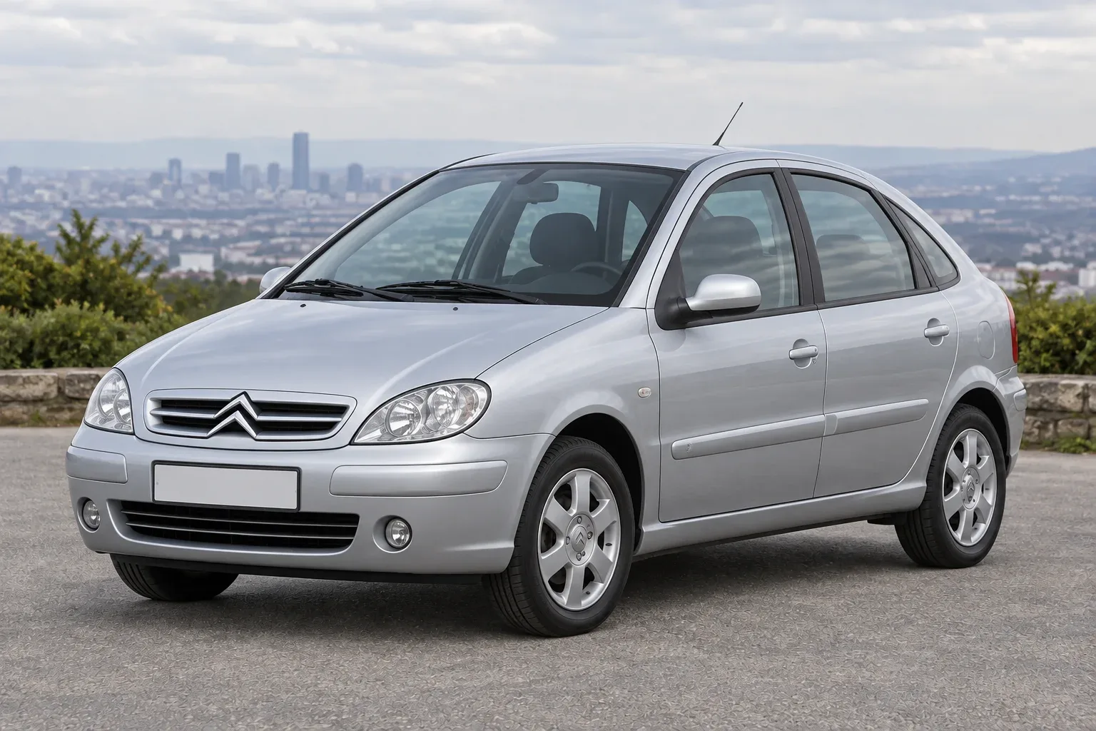 Citroën Xsara — сгенерированная иллюстрация модели при дневном освещении