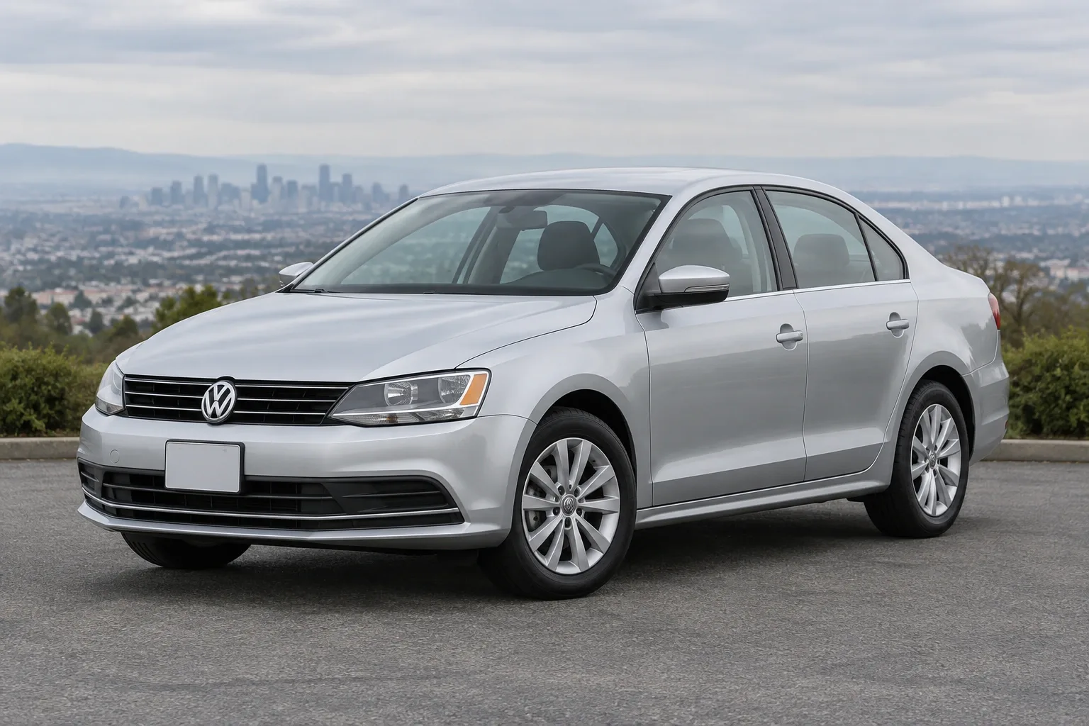 Volkswagen Jetta 6 — сгенерированная иллюстрация модели при дневном освещении