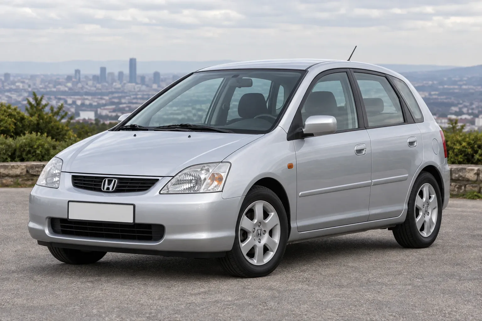 Honda Civic 7 — сгенерированная иллюстрация модели при дневном освещении