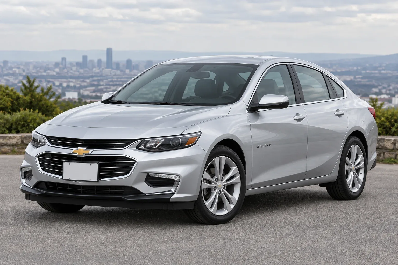 Chevrolet Malibu — сгенерированная иллюстрация модели при дневном освещении