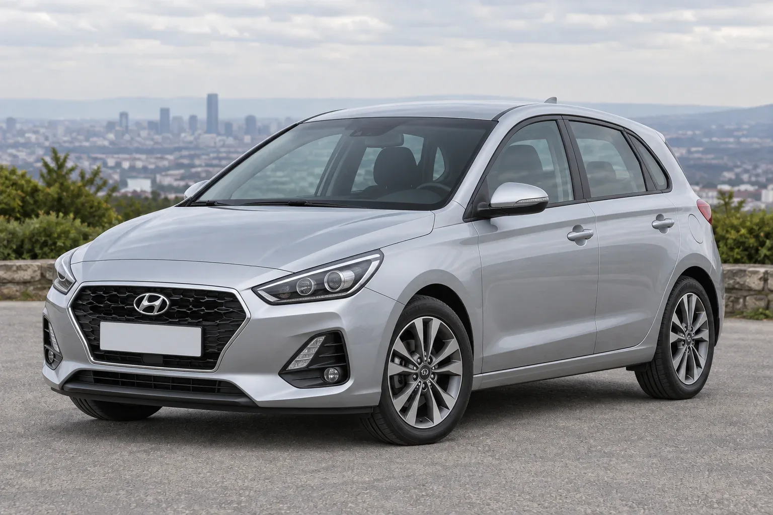 Hyundai i30 3 — сгенерированная иллюстрация модели при дневном освещении