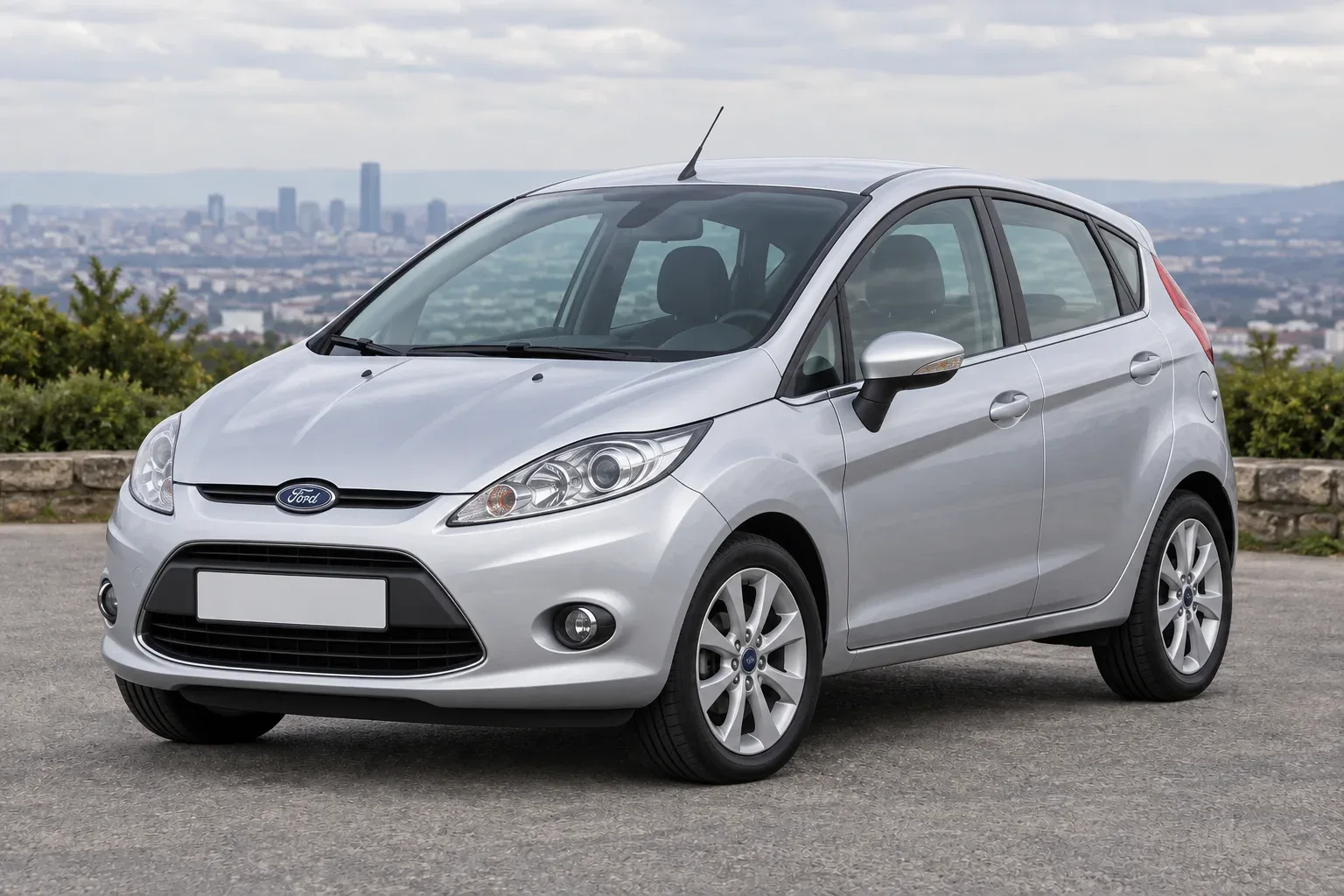 Ford Fiesta 6 — сгенерированная иллюстрация модели при дневном освещении