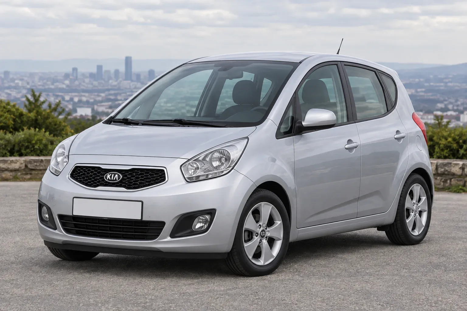 Kia Venga — сгенерированная иллюстрация модели при дневном освещении