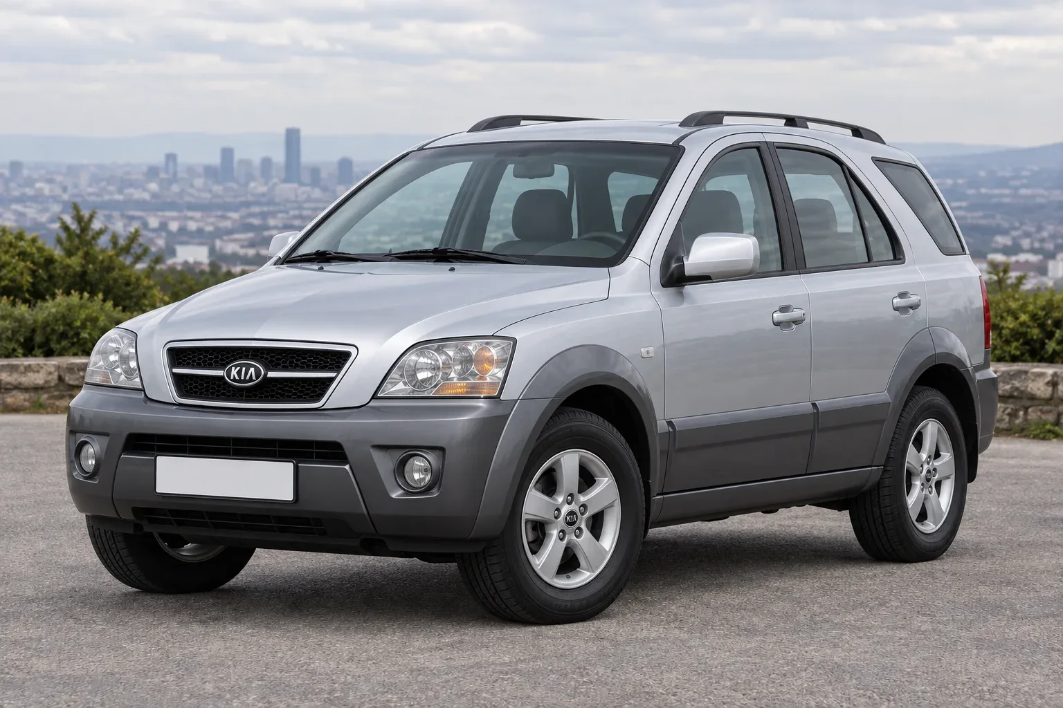 Kia Sorento 1 / BL — сгенерированная иллюстрация модели при дневном освещении