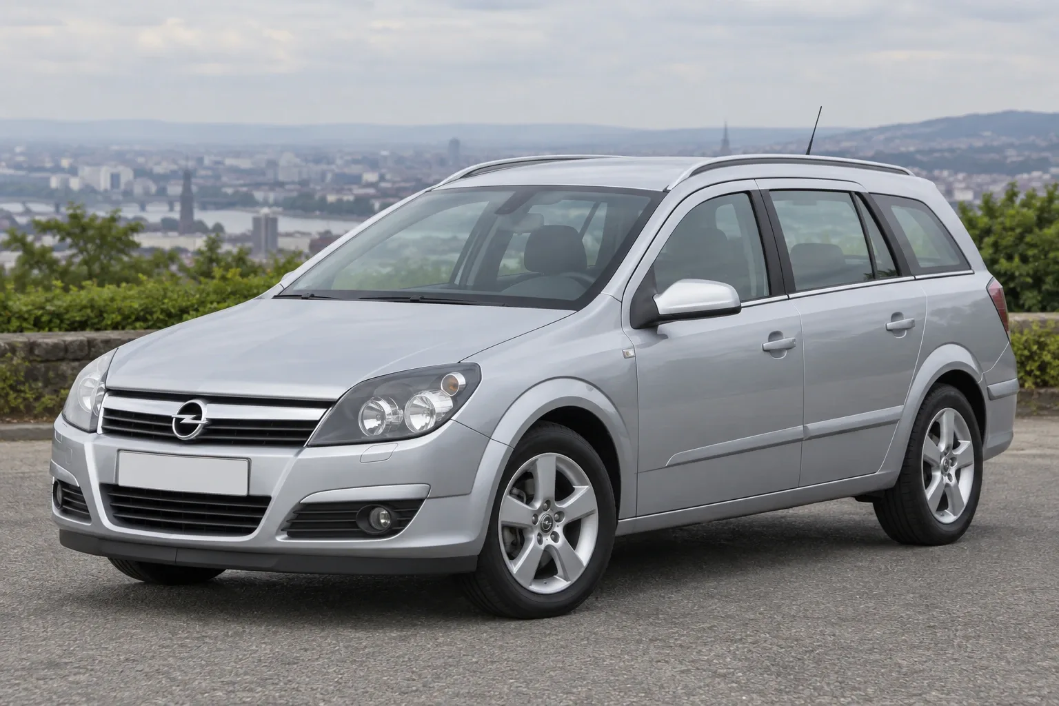 Opel Astra H Caravan — сгенерированная иллюстрация модели при дневном освещении