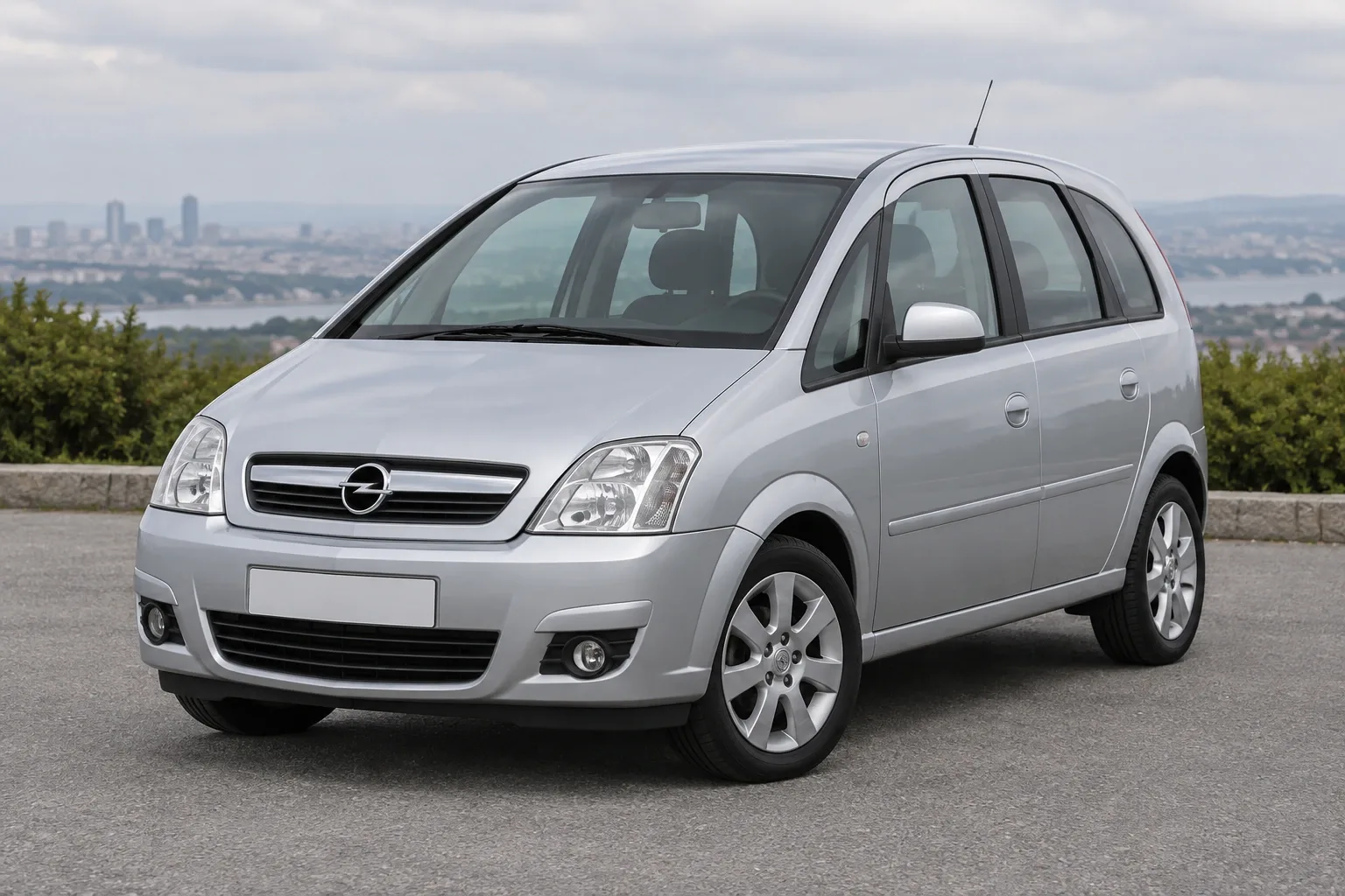 Opel Meriva A — сгенерированная иллюстрация модели при дневном освещении