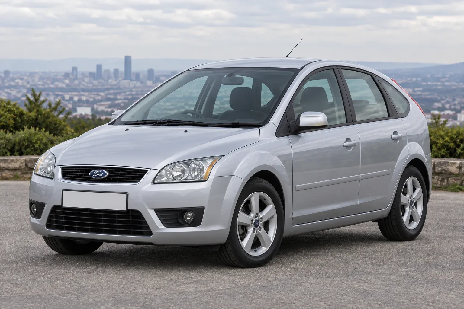 Ford Focus 2 — сгенерированная иллюстрация модели при дневном освещении
