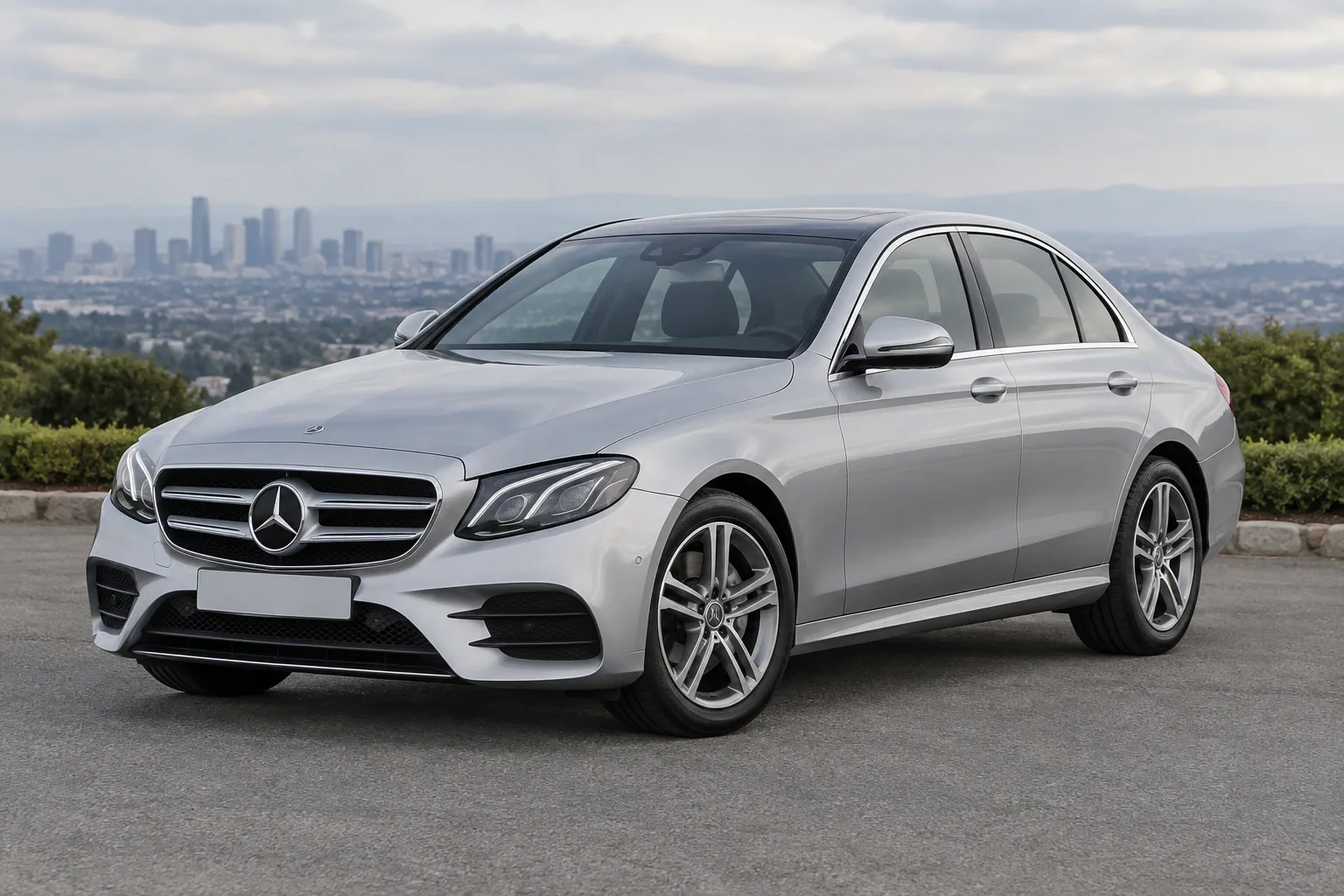 Mercedes-Benz W213 — сгенерированная иллюстрация модели при дневном освещении