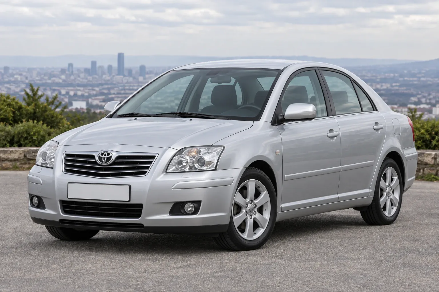 Toyota Avensis 2 — сгенерированная иллюстрация модели при дневном освещении