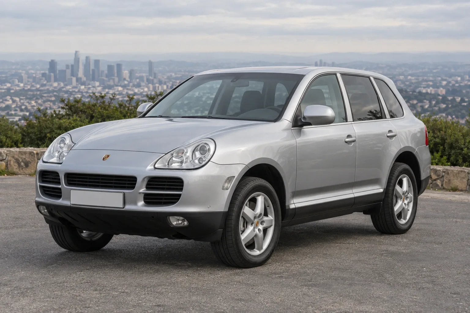 Porsche Cayenne 955 / 957 — сгенерированная иллюстрация модели при дневном освещении