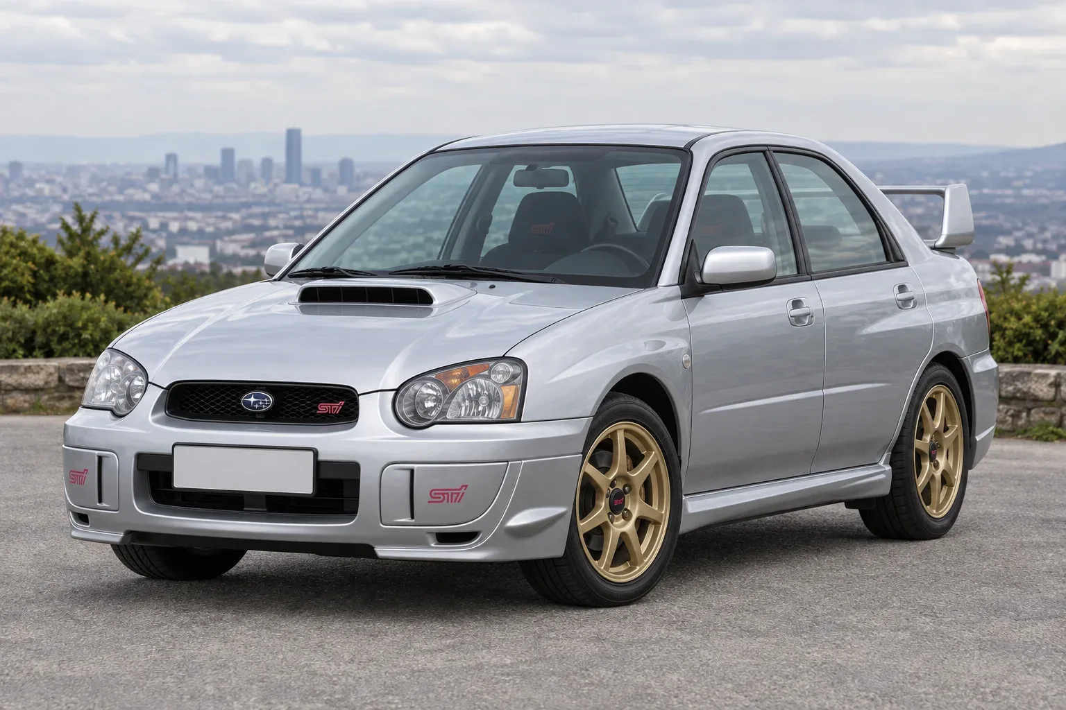Subaru Impreza WRX STI 2 — сгенерированная иллюстрация модели при дневном освещении